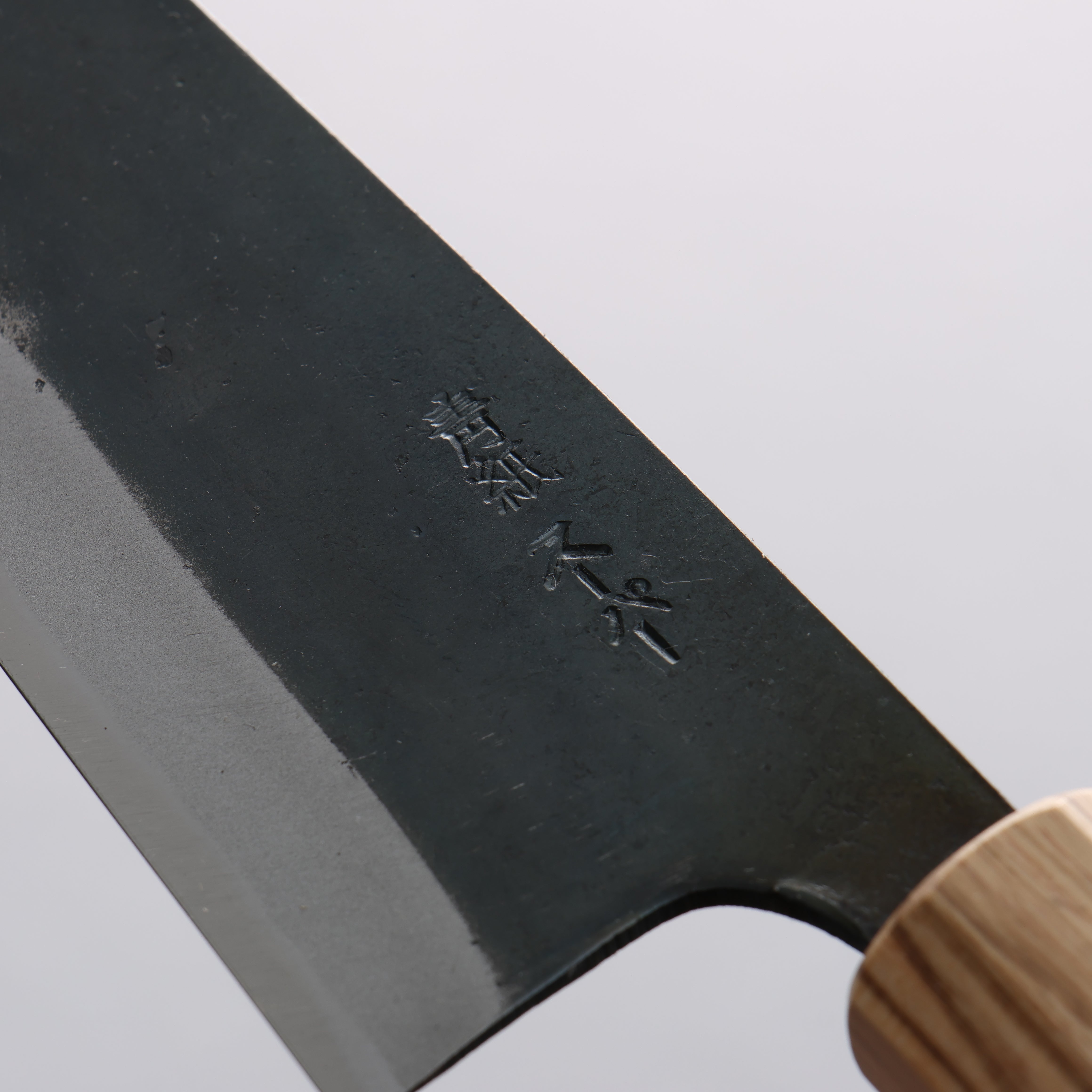 清助 超級青鋼 黑打 文化刀 180mm 紫心木(口輪:橡木) 握把 - 清助刃物
