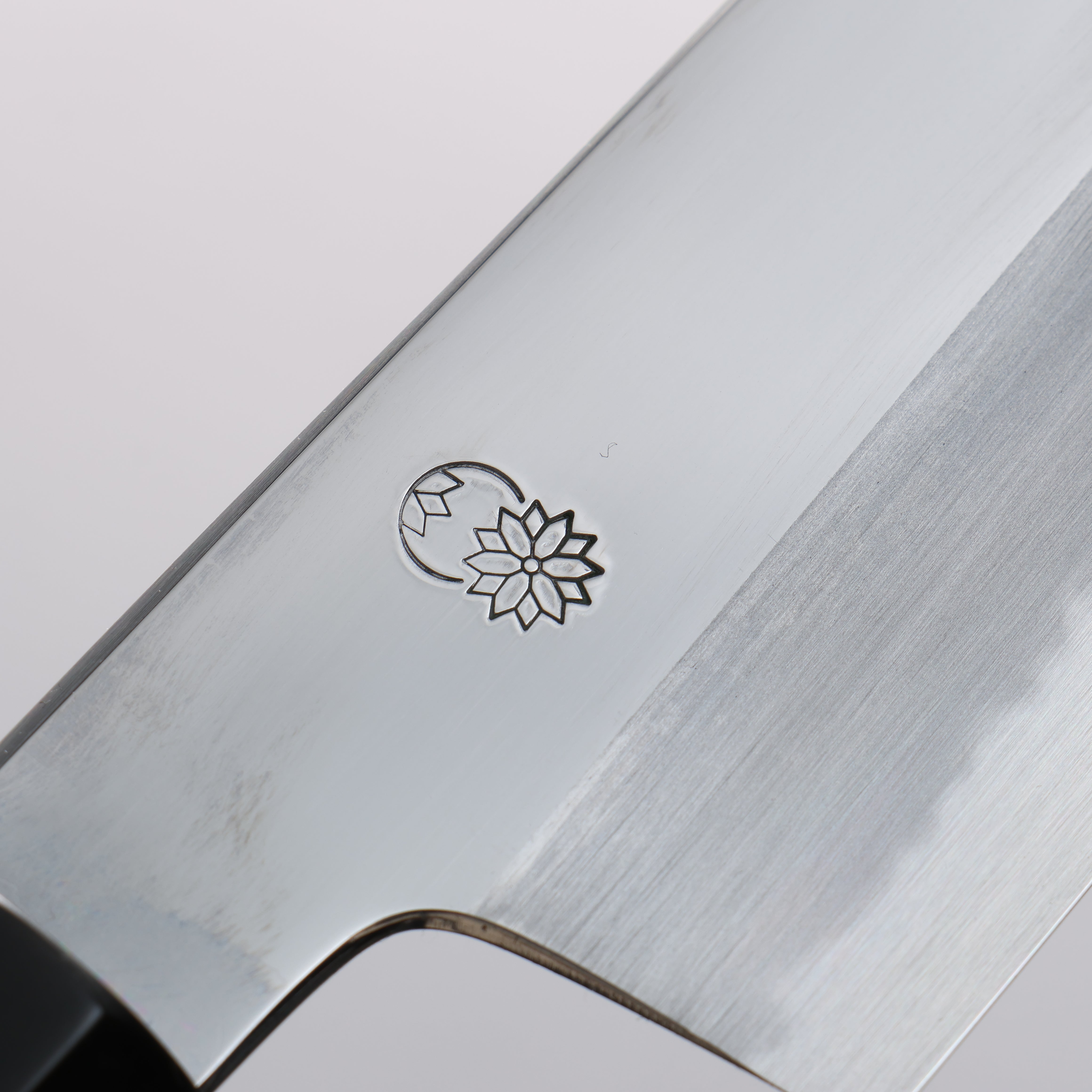 重陽 青鋼一號 鏡面處理 切付三德刀 180mm - 清助刃物