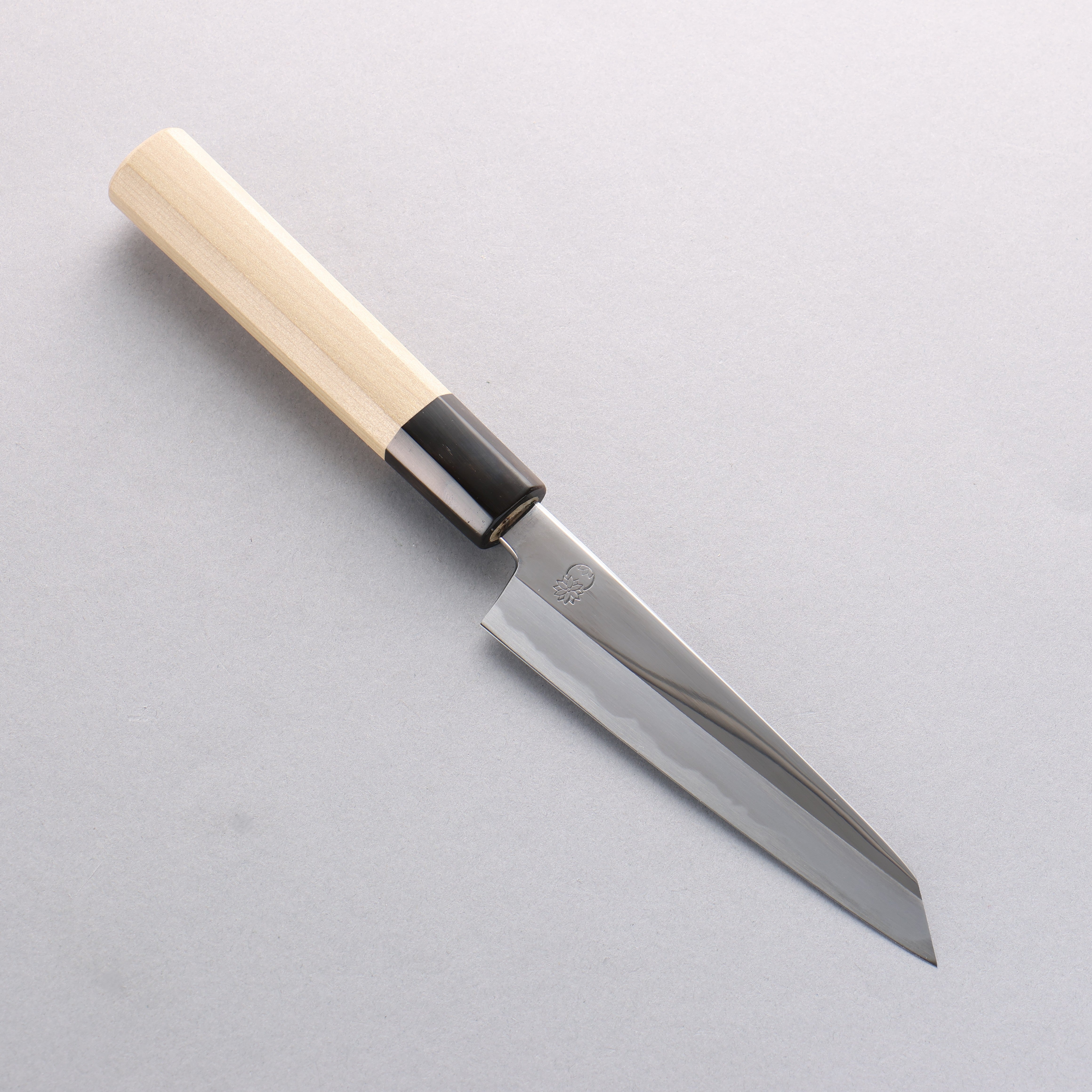 重陽 青鋼一號 鏡面處理 切付多用途小刀 135mm 木蘭握把 - 清助刃物