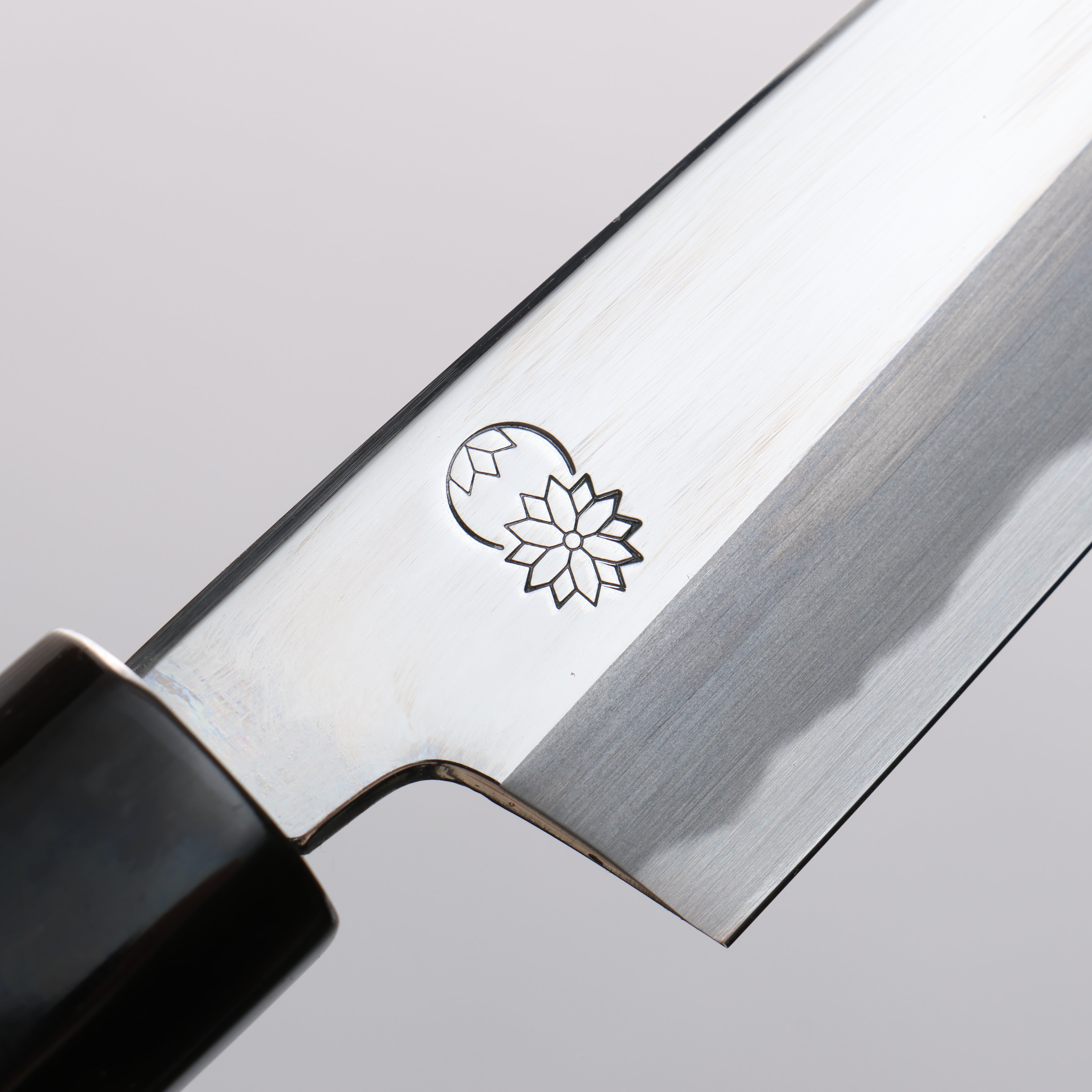 重陽 青鋼一號 鏡面處理 切付多用途小刀 135mm 木蘭握把 - 清助刃物