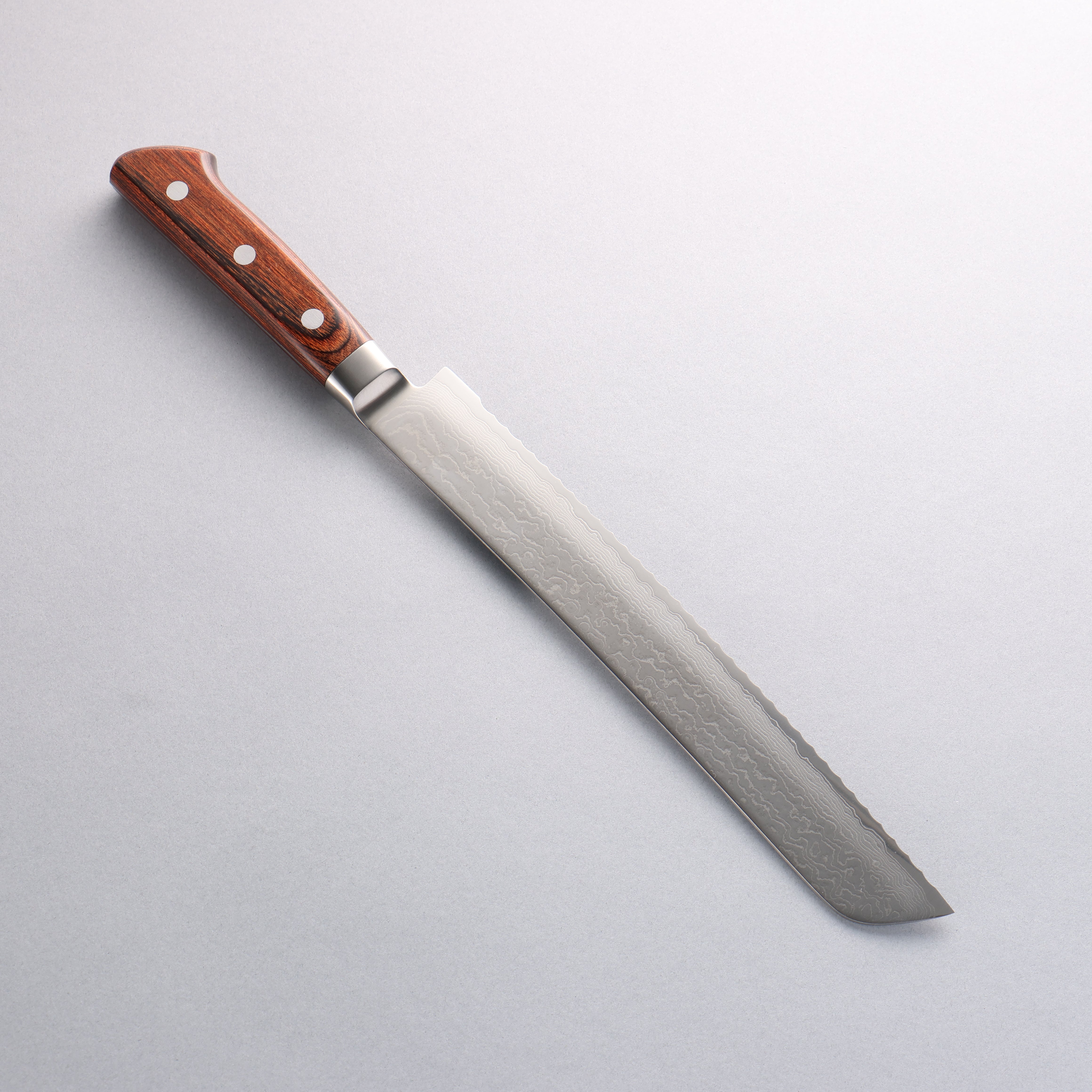 玉鋼 響十 63層 大馬士革紋 麵包刀 230mm KP-1118 - 清助刃物