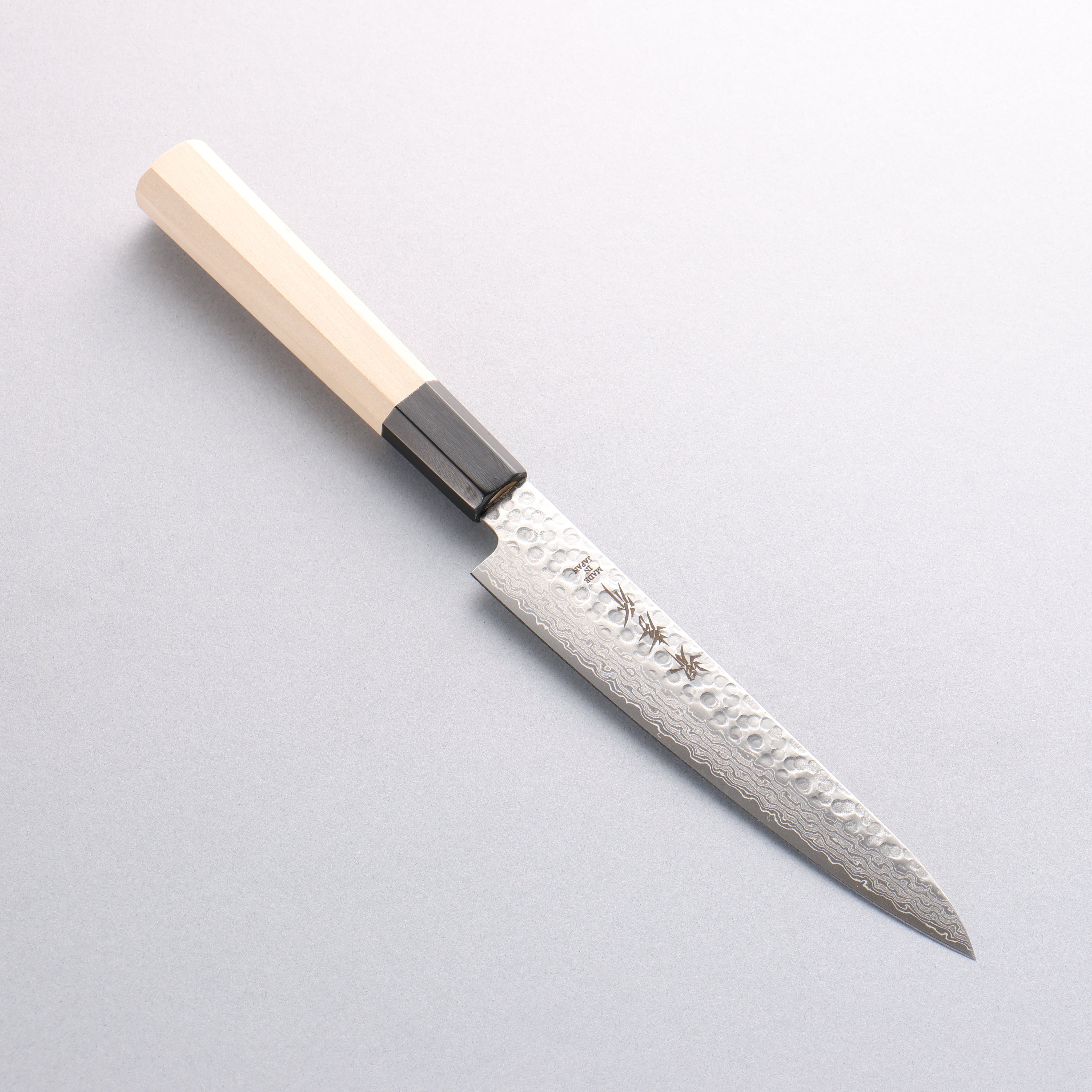 堺 孝行 AUS10 45層大馬士革紋 多用途小刀 150mm - 清助刃物