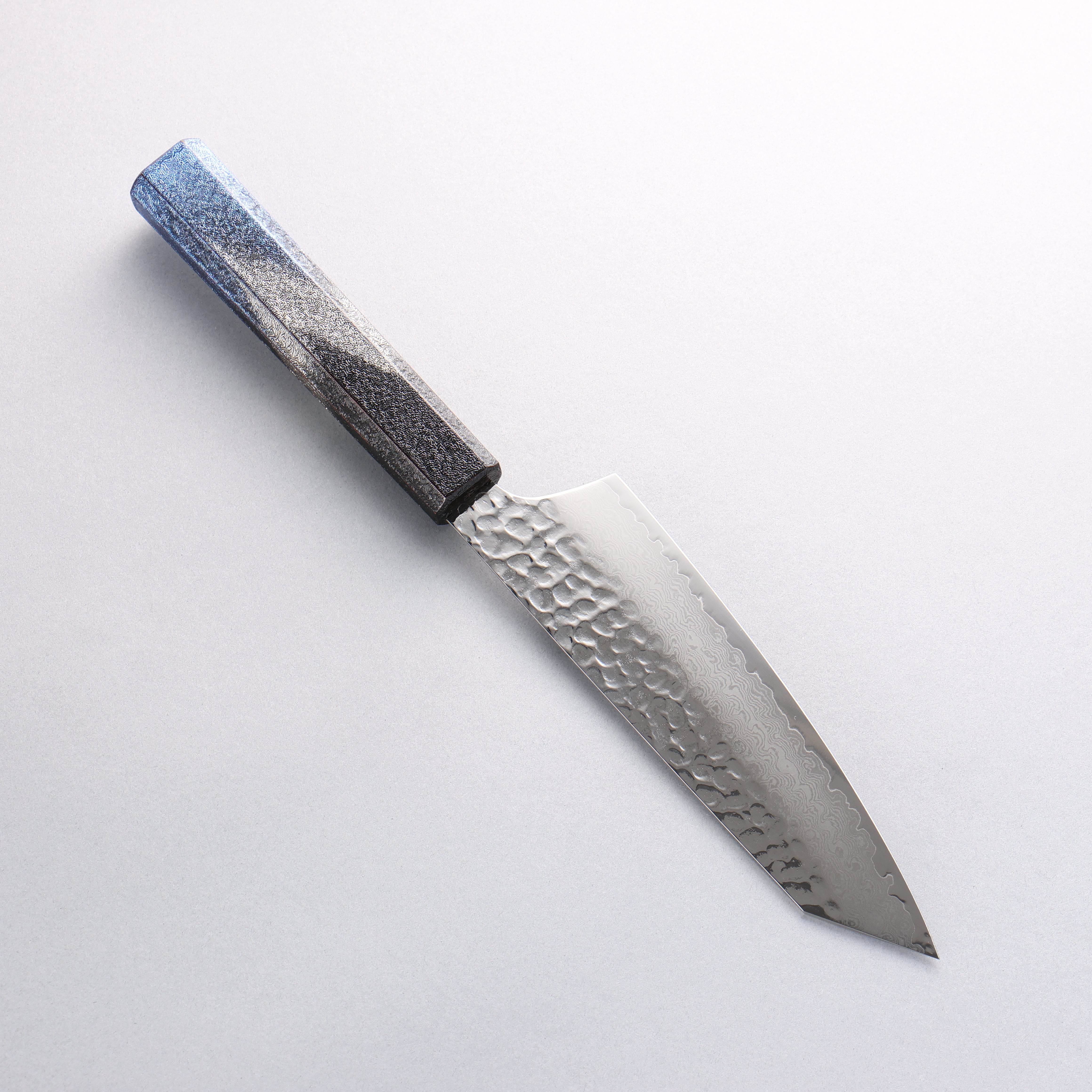 堺 孝行 琳凰 VG10 33層 大馬士革紋 劍型三德刀 日本刀 160mm 青漆塗 握把 - 清助刃物