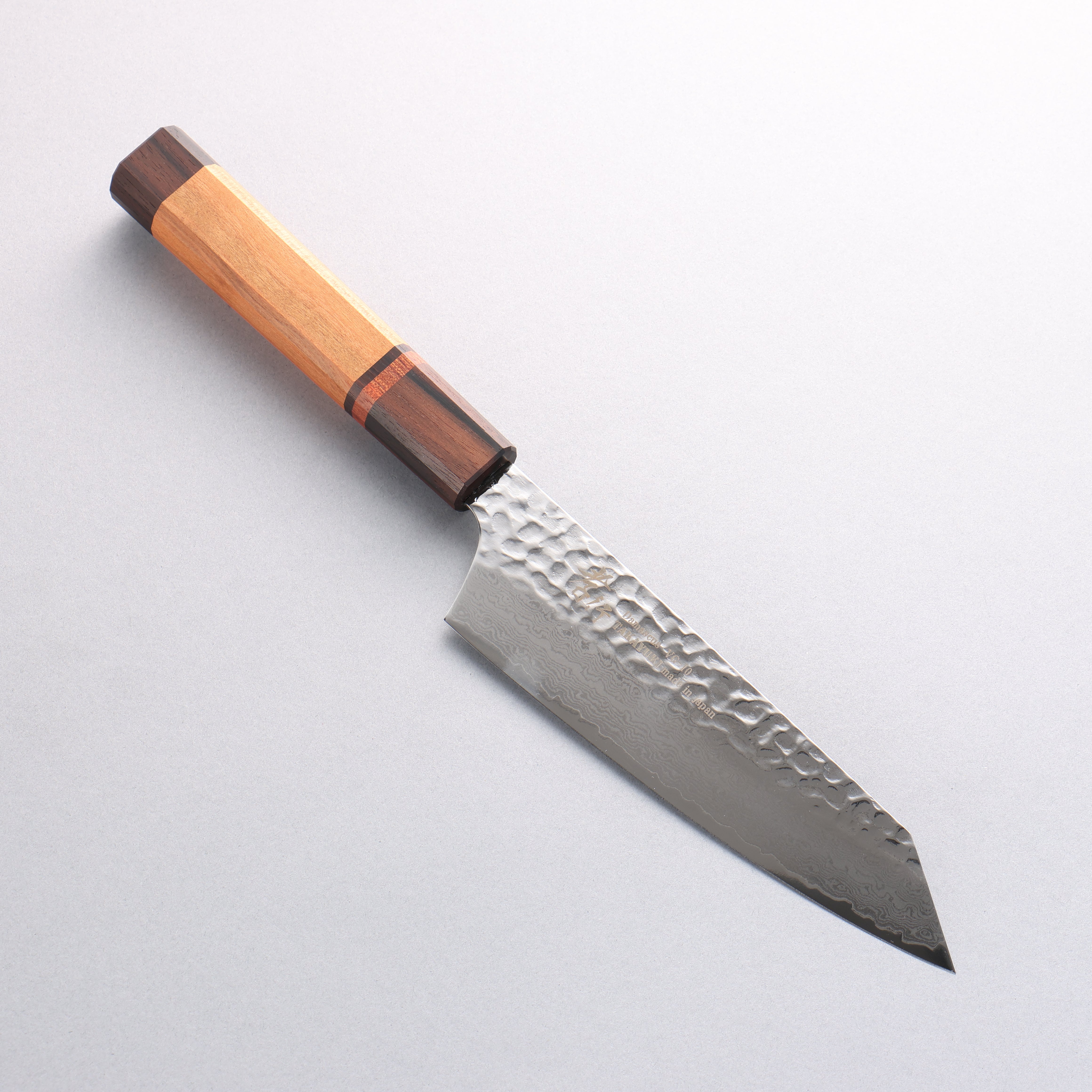 堺 孝行 VG10 33層 大馬士革紋 劍型三德刀 日本刀 160mm 山櫻 (十二邊形) 握把 - 清助刃物