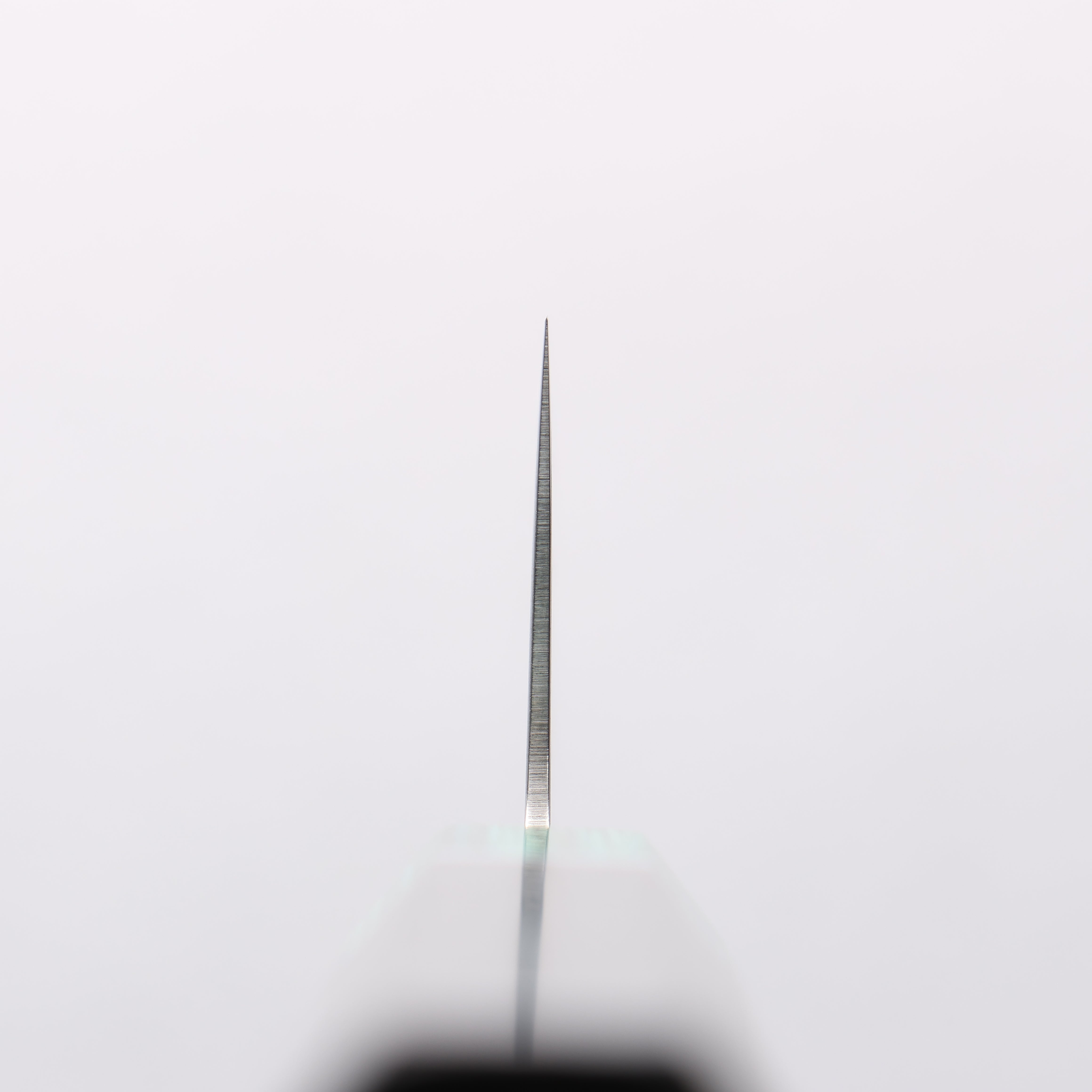清助 AUS10 鏡面菱格紋 切付牛刀 210mm 黑合成木(口輪:綠合成木) 握把 - 清助刃物