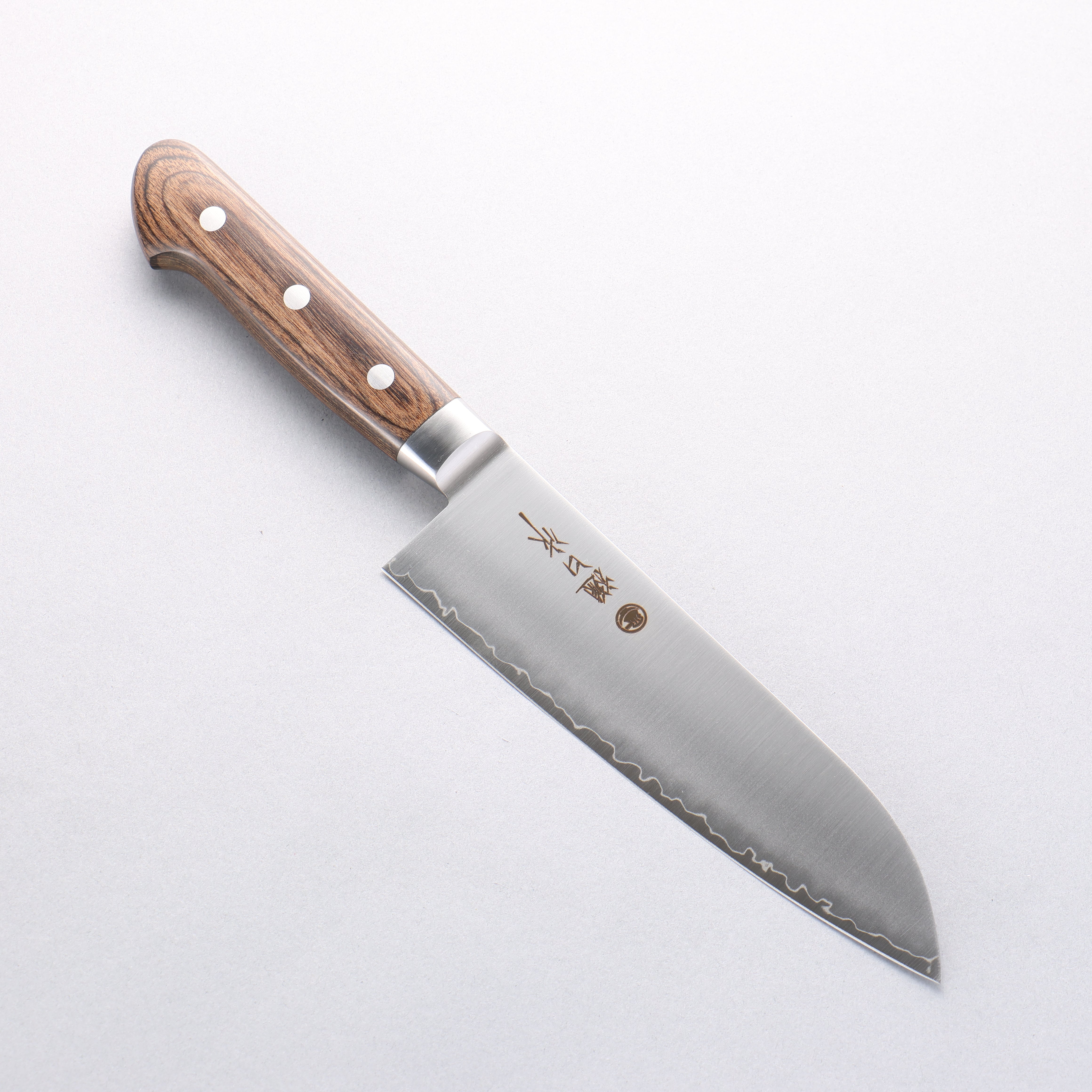 樋口 SG2 三德刀 180mm 茶色合成木 握把 - 清助刃物