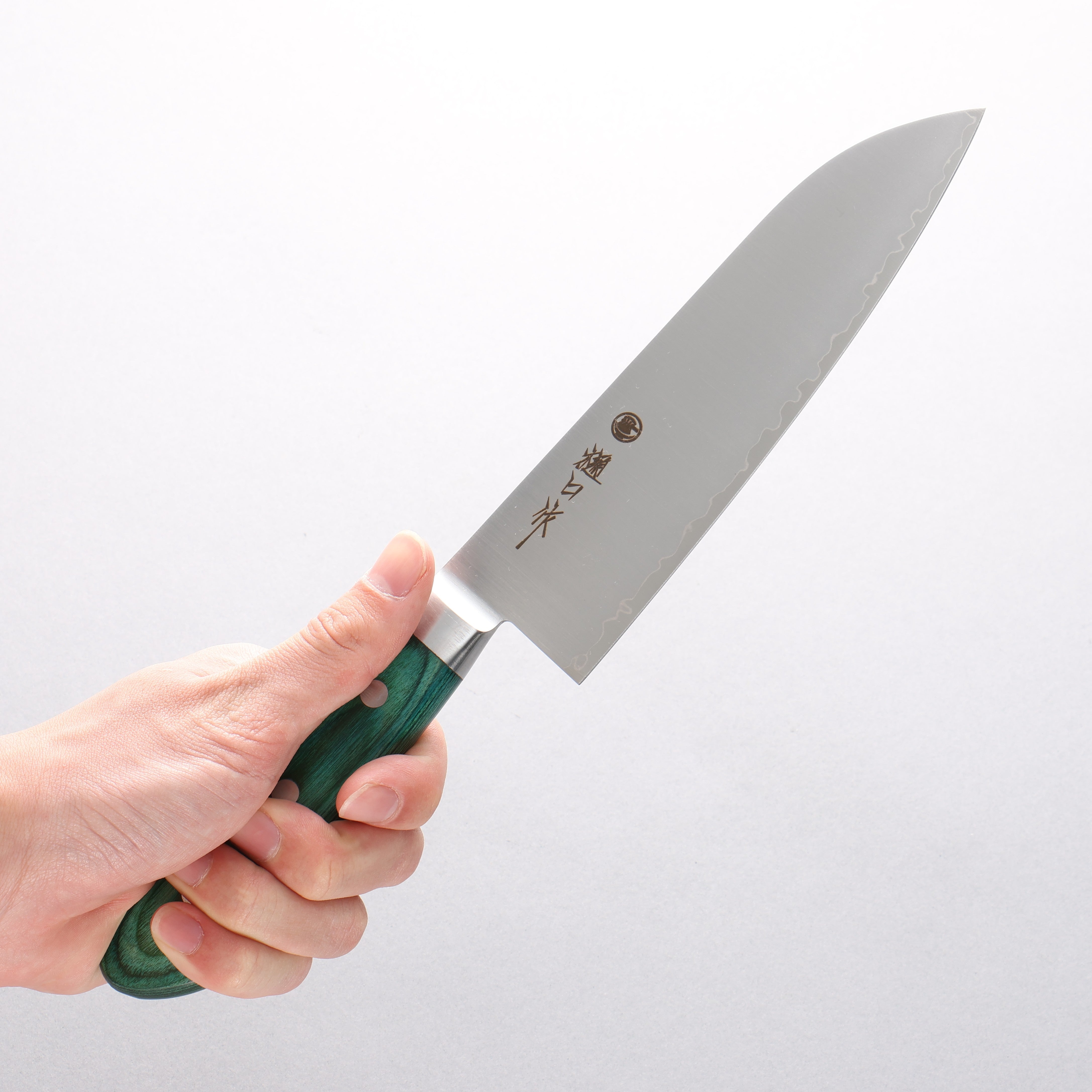樋口 SG2 三德刀 180mm 合成木(綠色) 握把 - 清助刃物