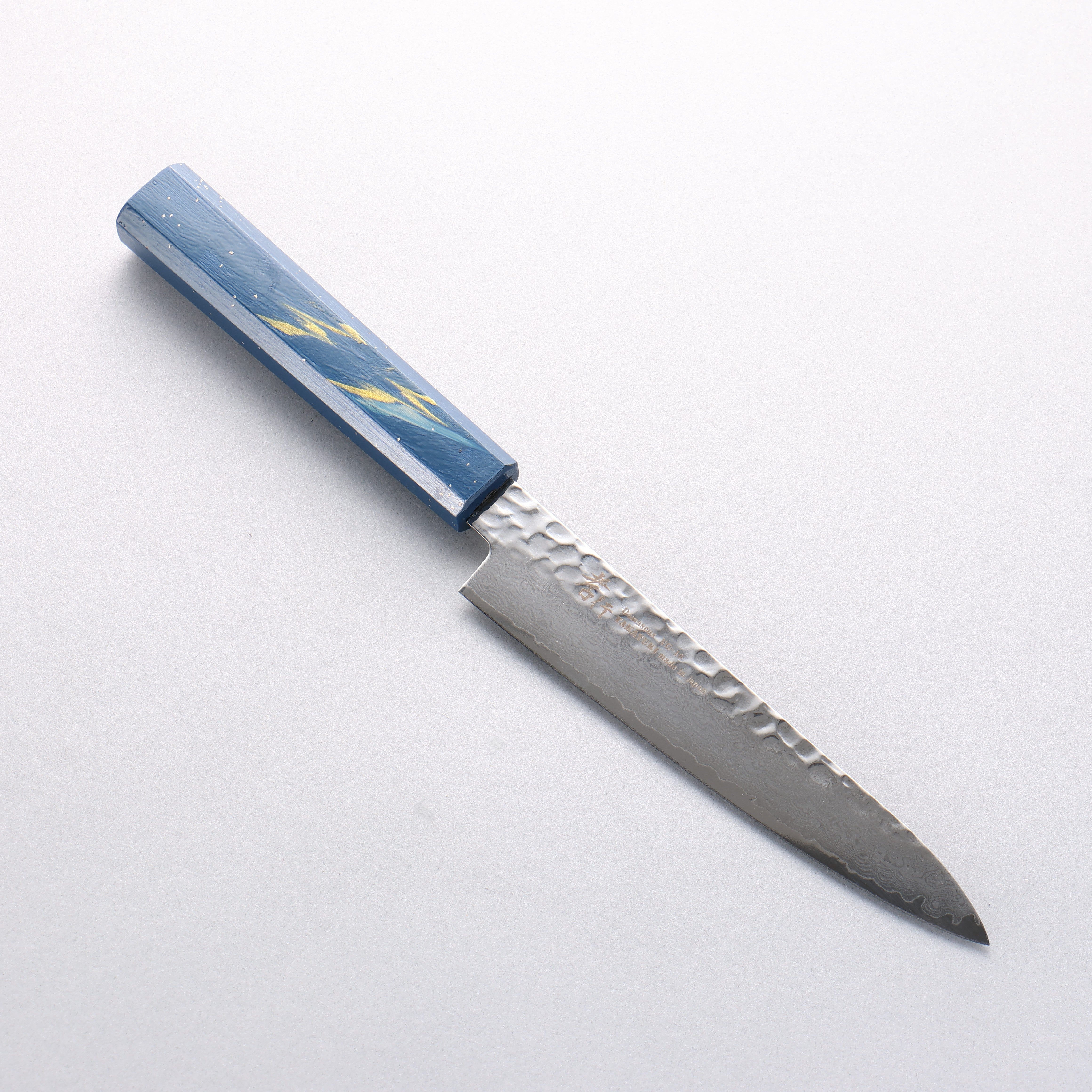 堺 孝行 VG10 33層大馬士革紋 多用途小刀 150mm 櫟木漆塗(彩石)握把 - 清助刃物