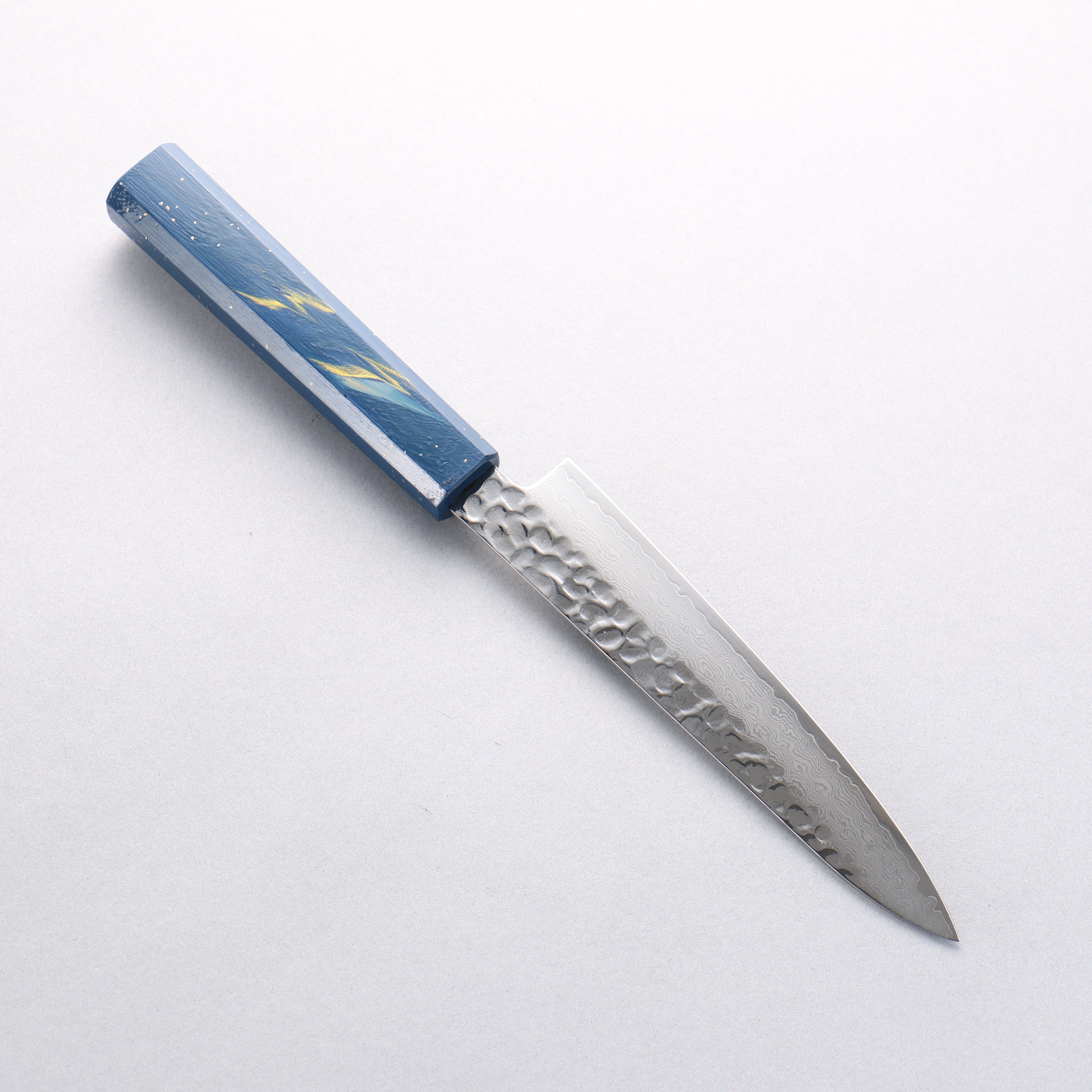 堺 孝行 VG10 33層大馬士革紋 多用途小刀 150mm 櫟木漆塗(彩石)握把 - 清助刃物