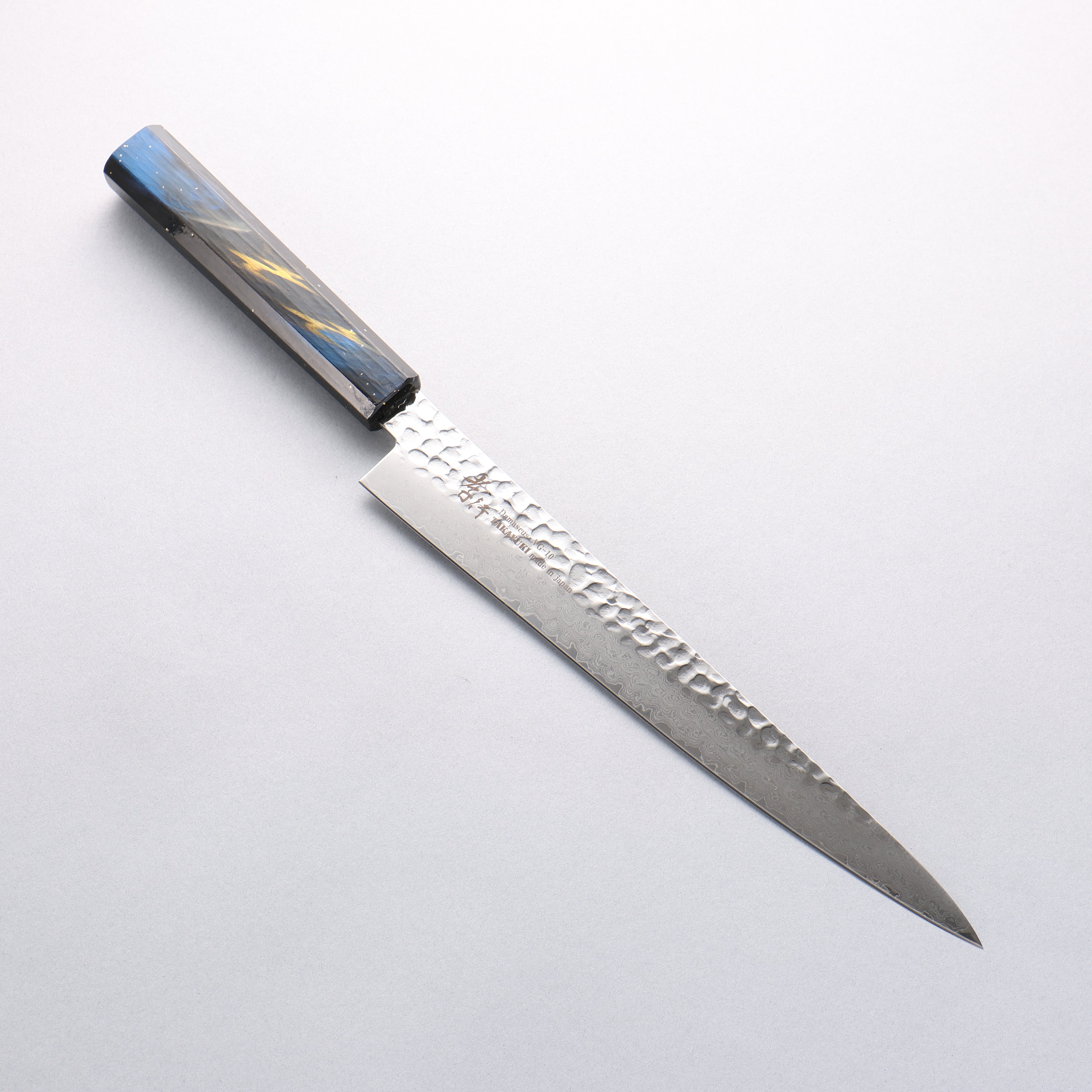 堺 孝行 VG10 33層大馬士革紋 筋引 240mm 櫟木漆塗(彩宇)握把 - 清助刃物