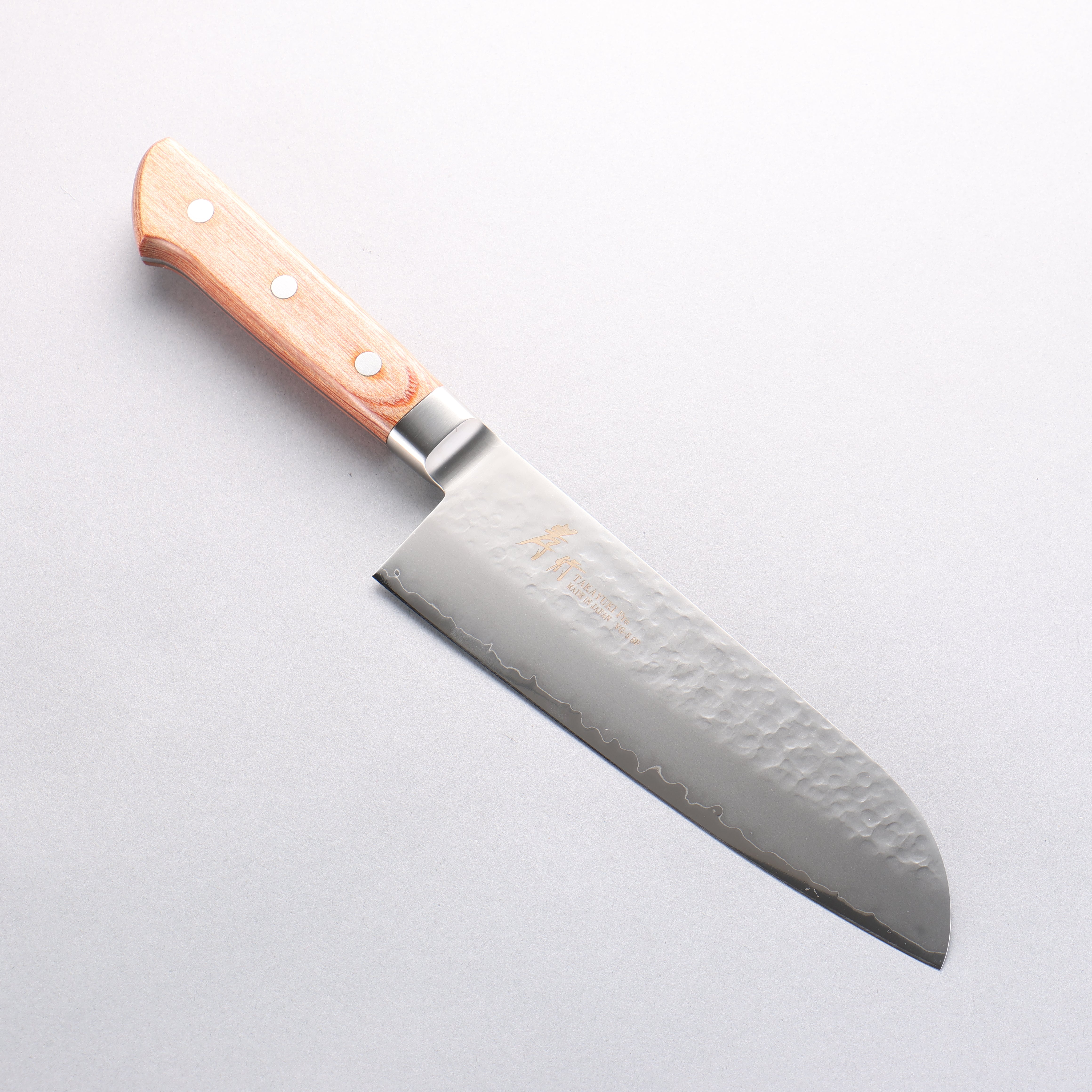 堺 孝行 VG5 鎚目 三德刀 175mm 茶色合成木 握把 - 清助刃物