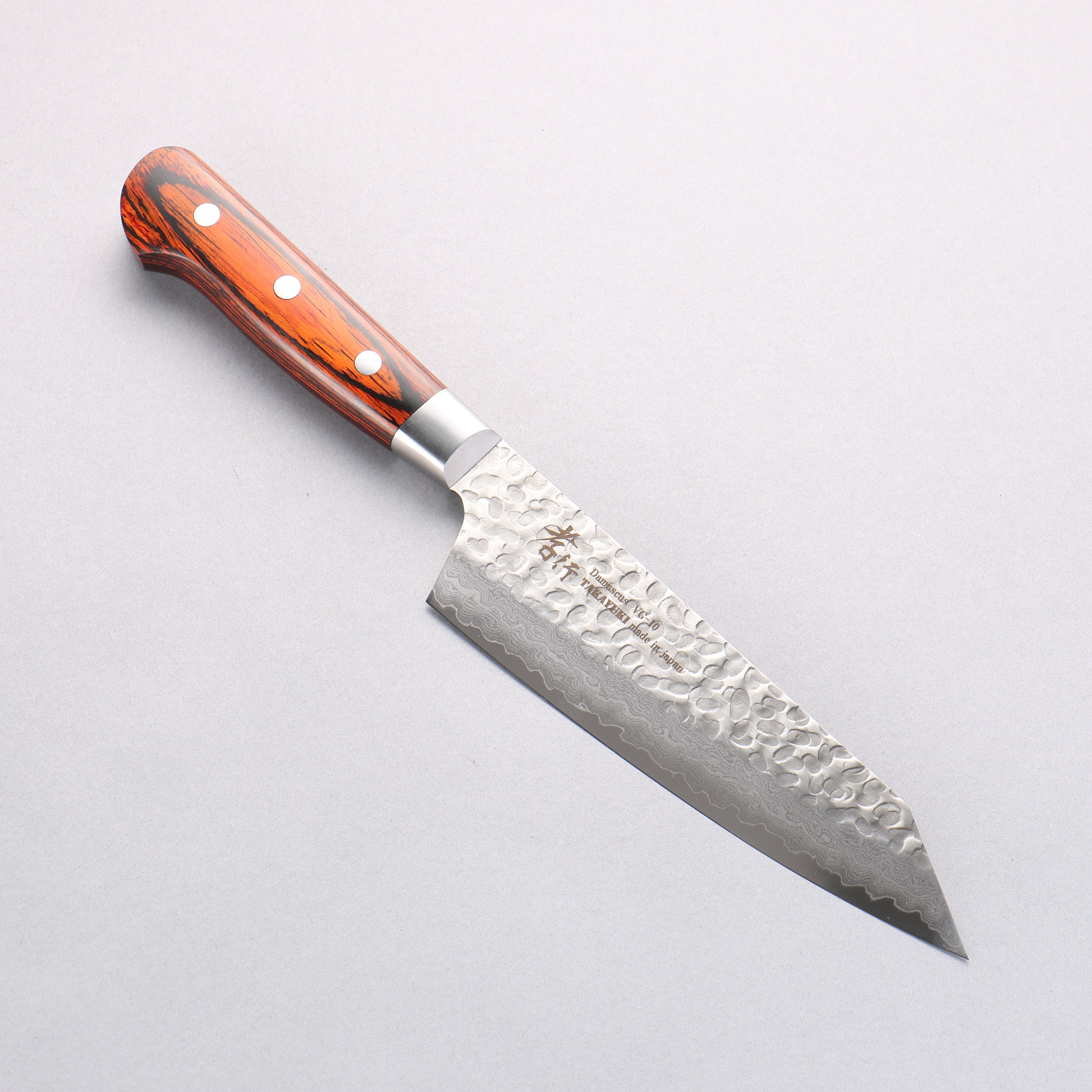 堺 孝行 VG10 33層 大馬士革紋 切付三德刀 160mm 桃花心合成木 握把 - 清助刃物