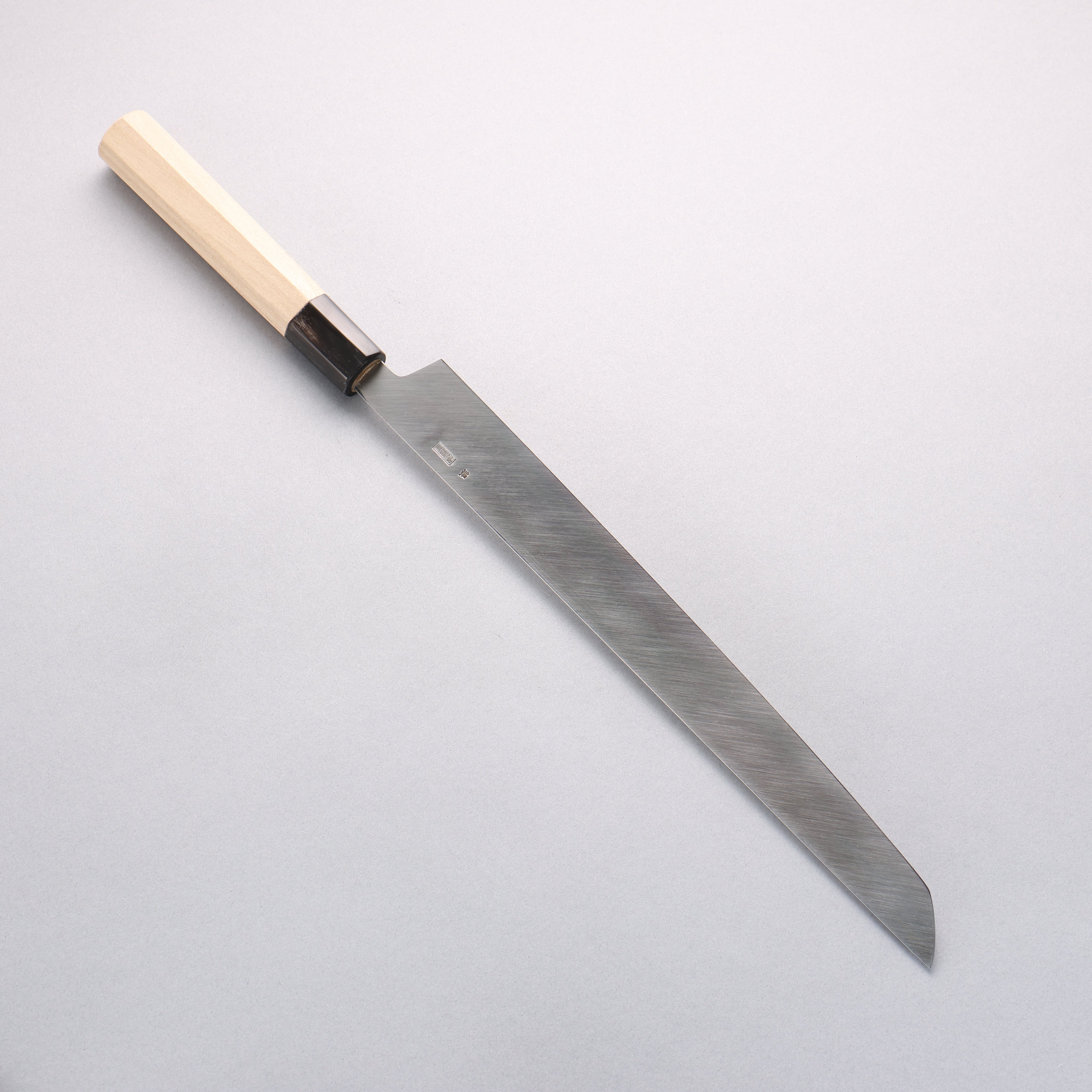 菊月 銀三鋼 Bokashi 先丸蛸引 300mm 木蘭 握把 - 清助刃物