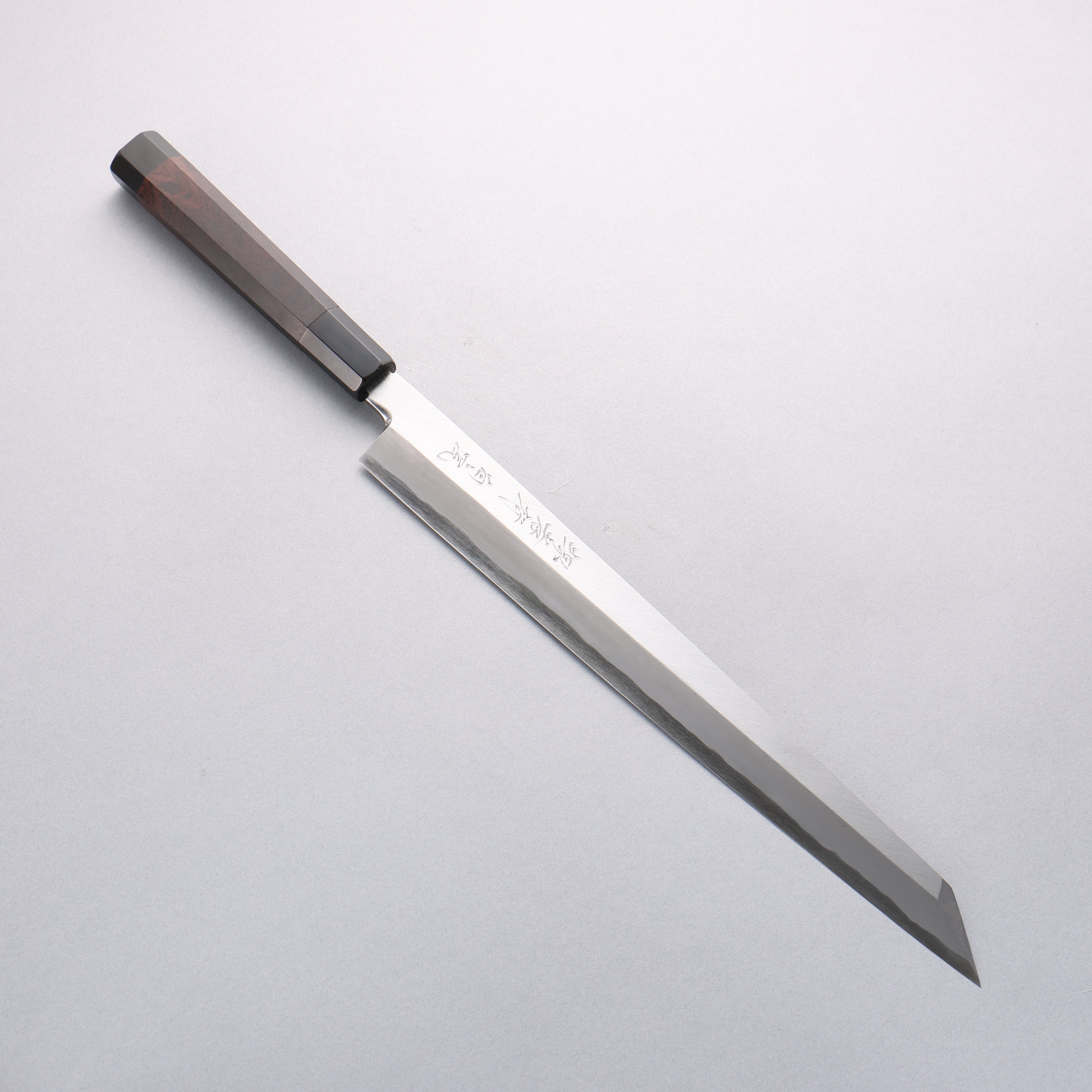 堺 孝行 白虎 白鋼一號 切付柳刃 330mm 黑檀握把 附刀鞘 - 清助刃物
