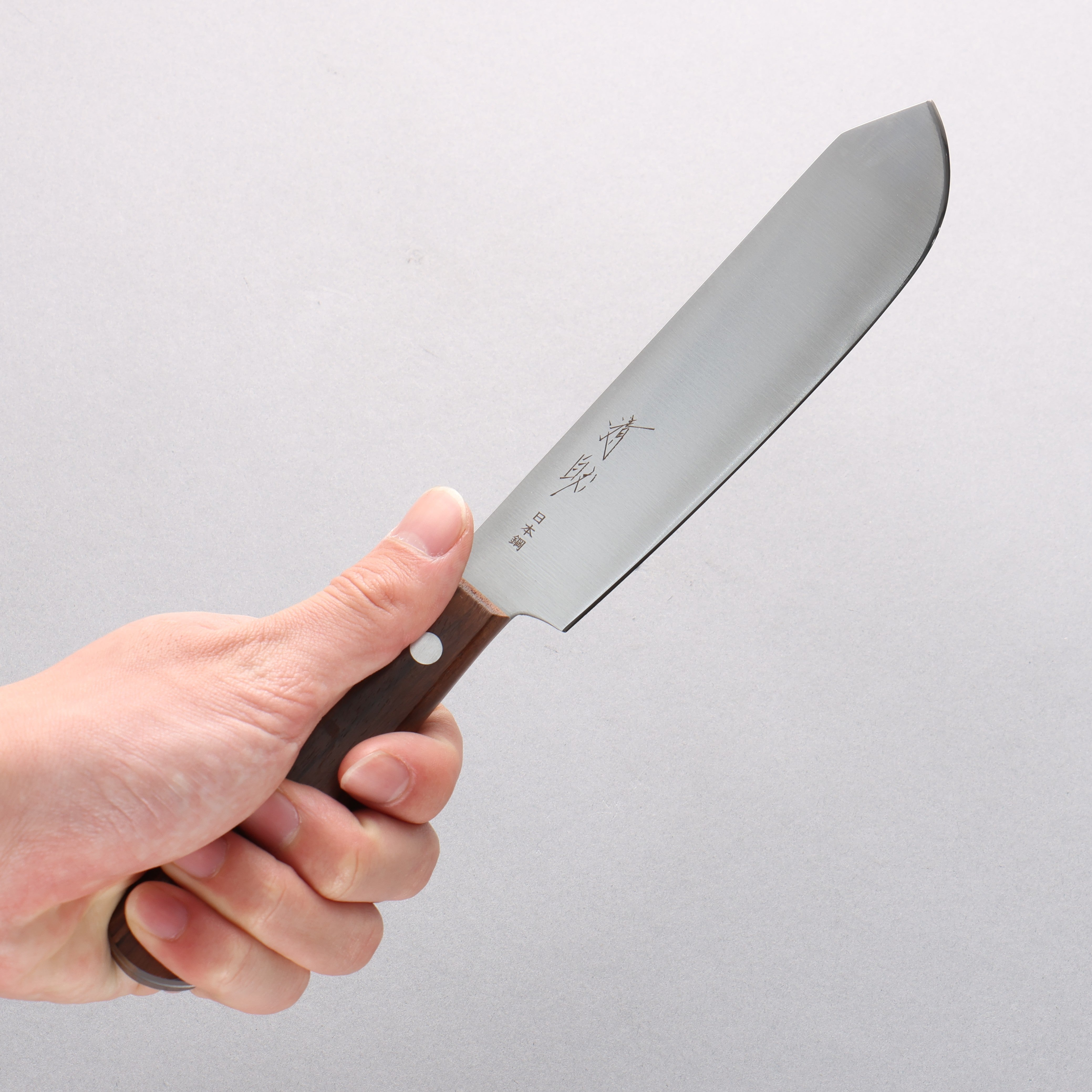 清助 山賊 日本鋼 屠夫切肉刀 150mm 紫檀木 握把 - 清助刃物