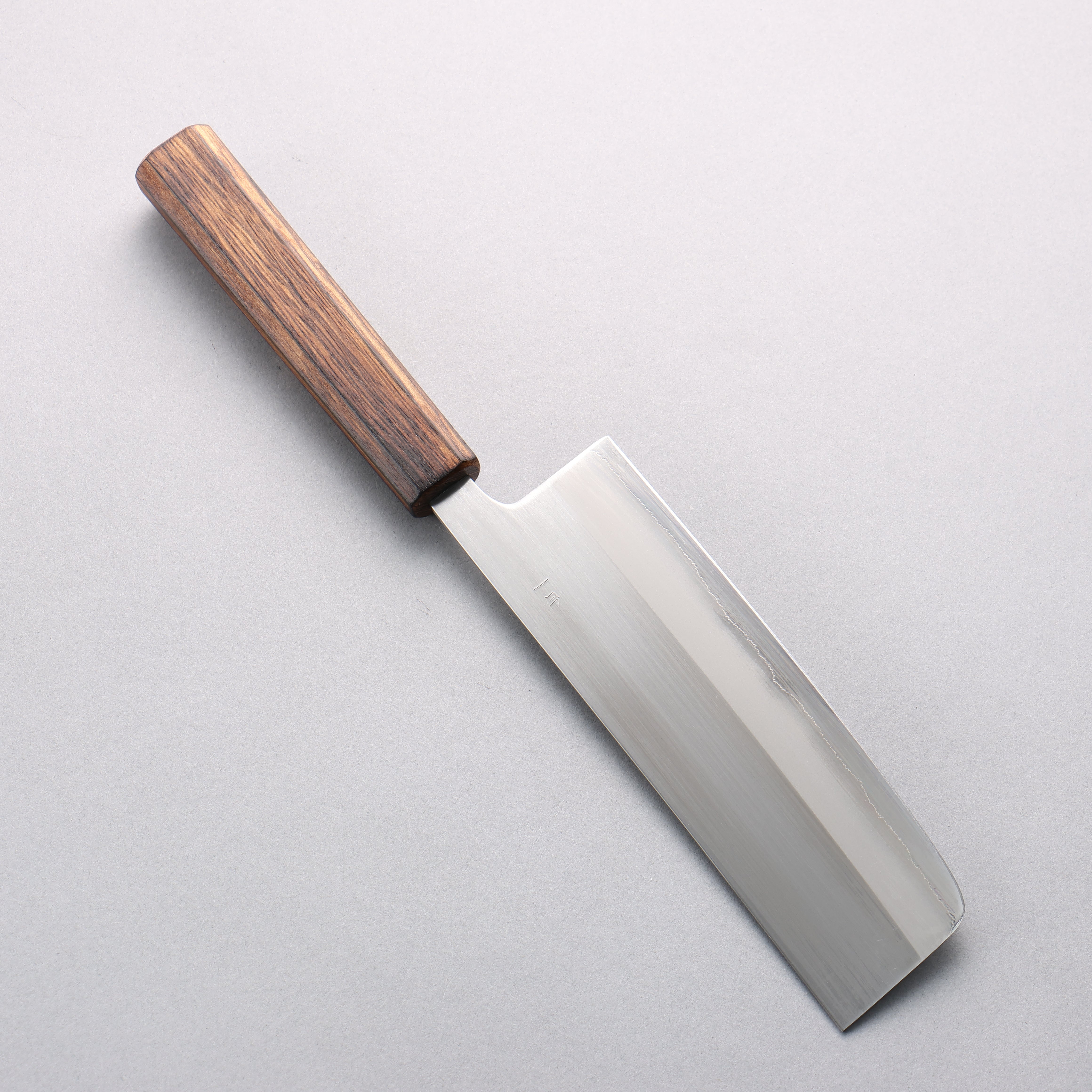 翁流 白鋼一號 菜切 165mm 燒櫟木 握把 - 清助刃物