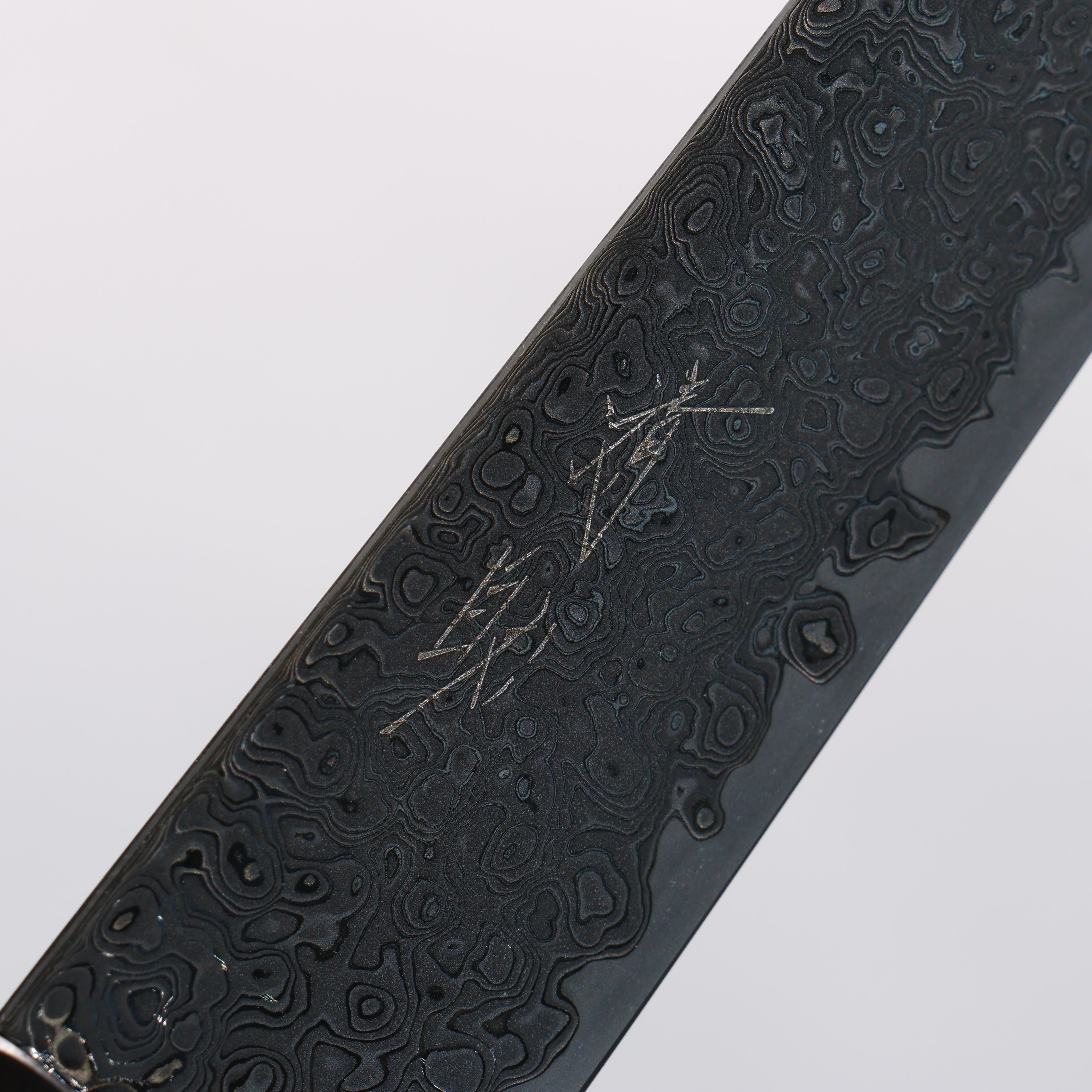 清助 SG2 黑色大馬士革紋 打磨處理 多用途小刀 150mm 黑檀 握把 - 清助刃物
