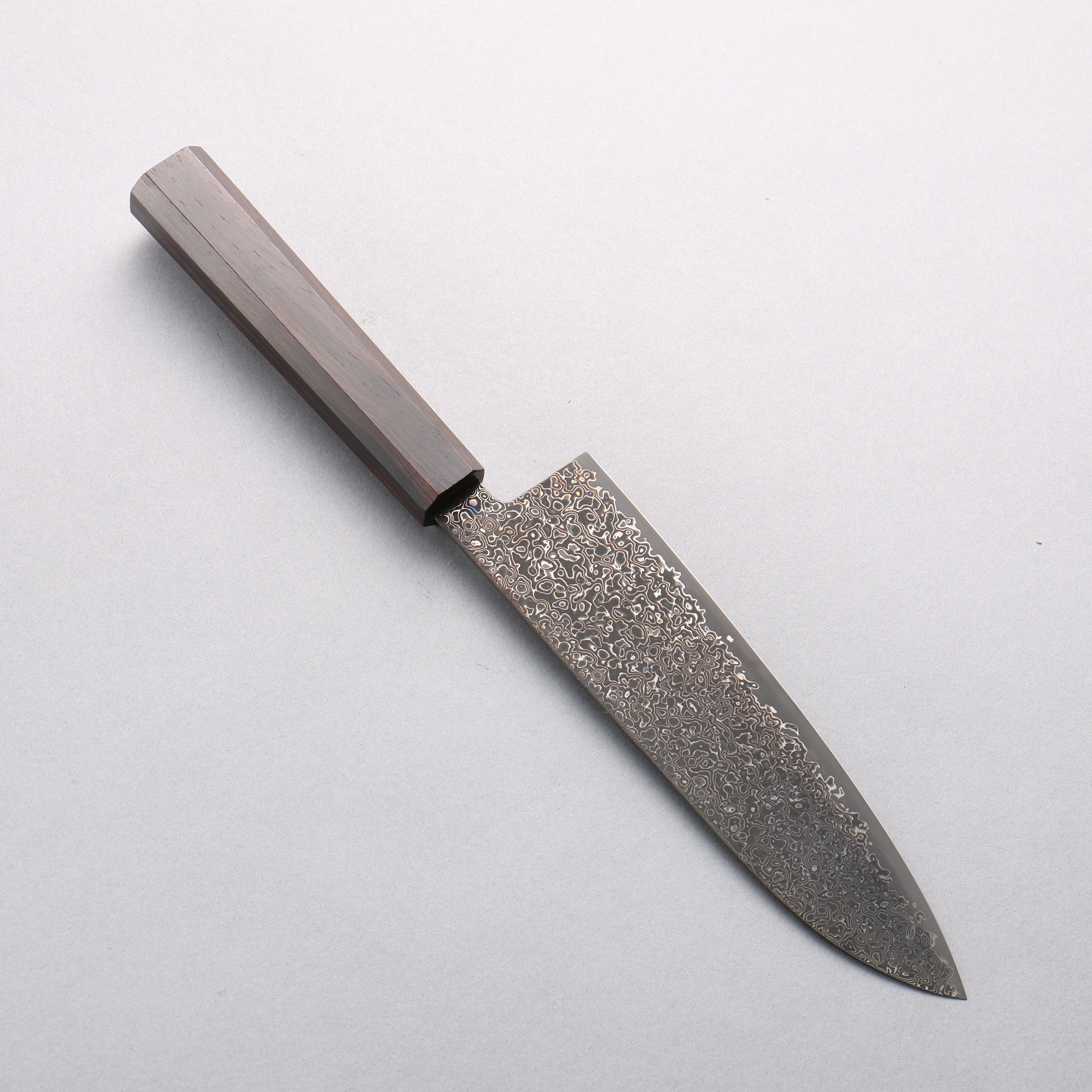 清助 SG2 黑色大馬士革紋 打磨處理 三德刀 180mm 黑檀 握把 - 清助刃物