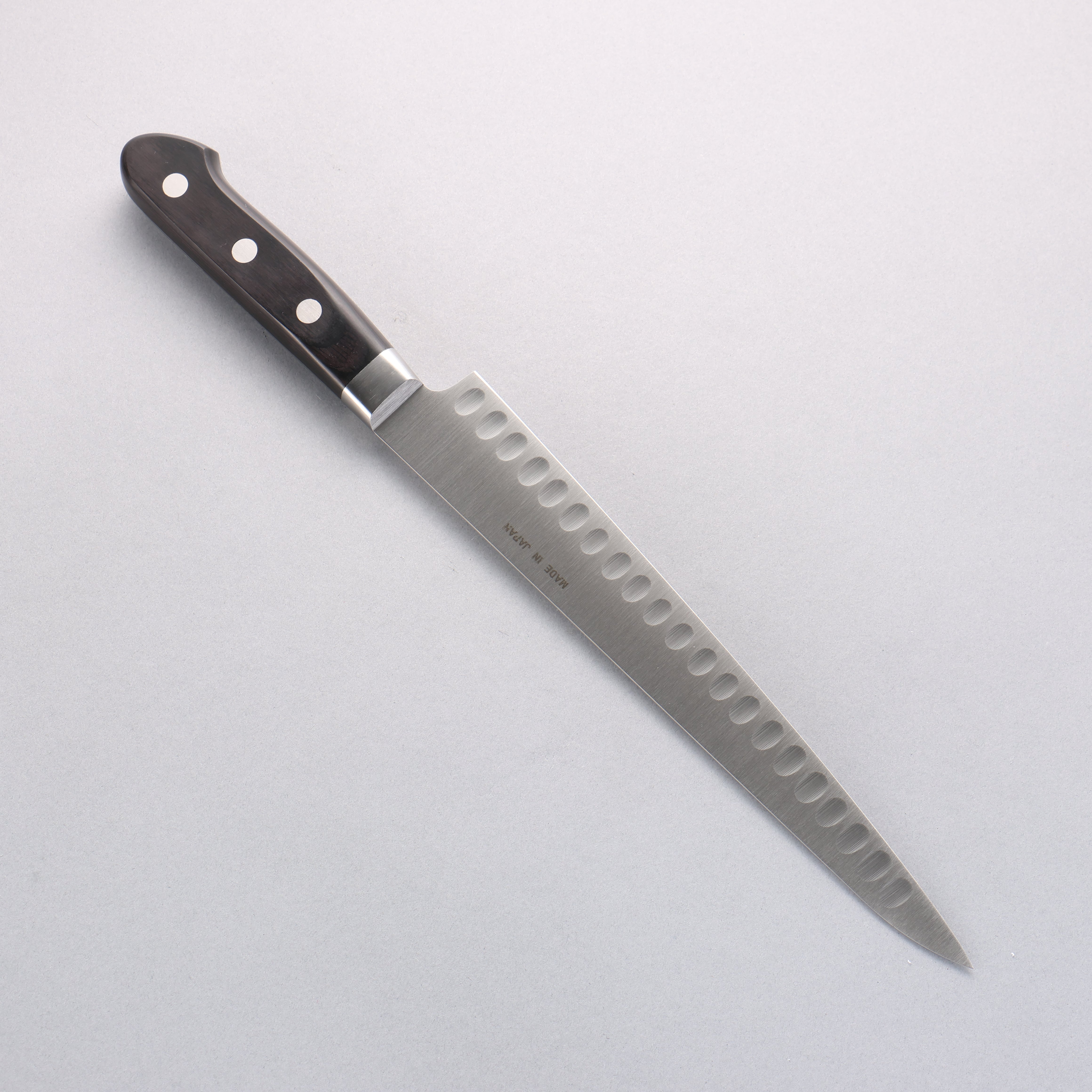 清助 瑞典鋼 鮭魚筋引 240mm 黑合成木 握把 - 清助刃物
