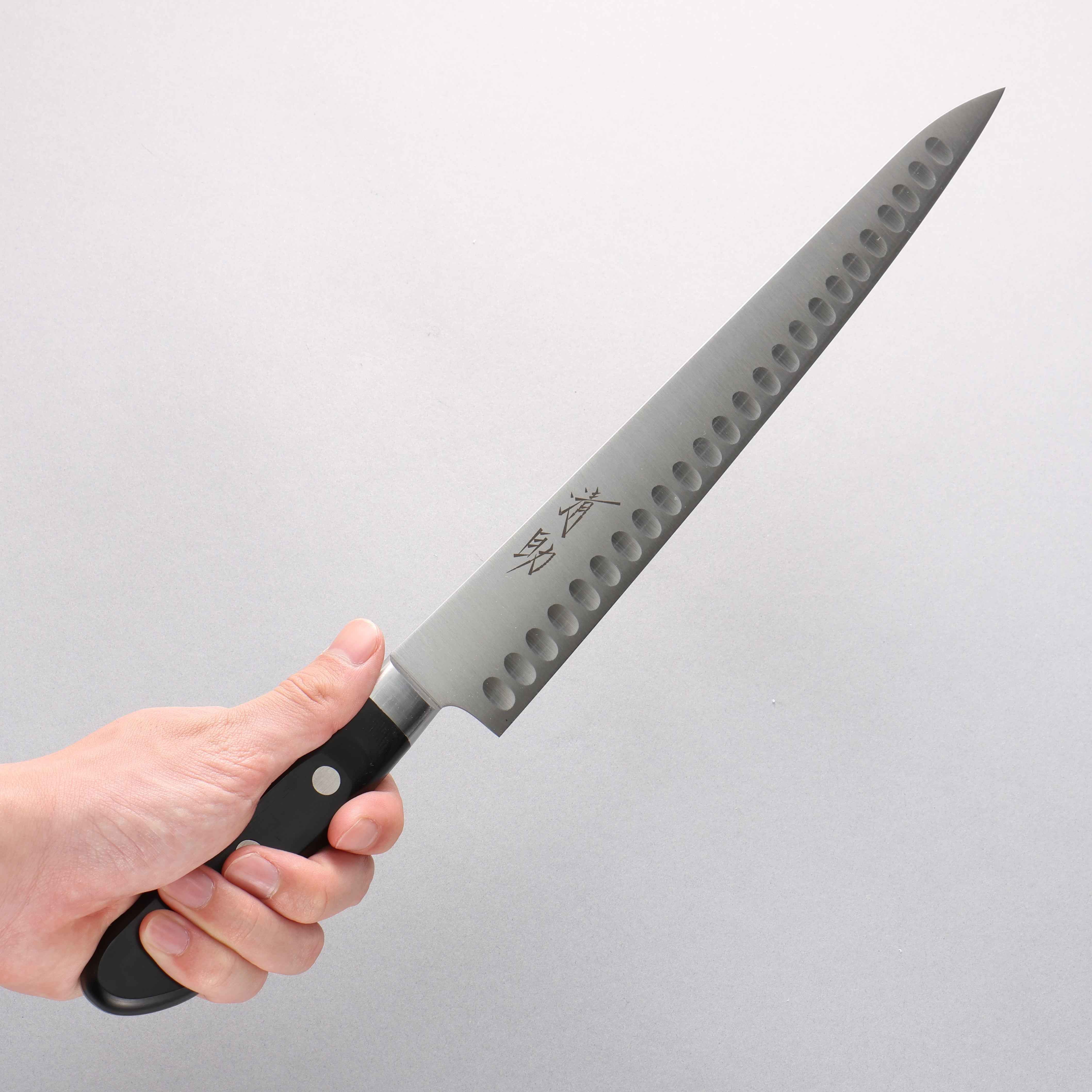 清助 瑞典鋼 鮭魚筋引 270mm 黑合成木 握把 - 清助刃物