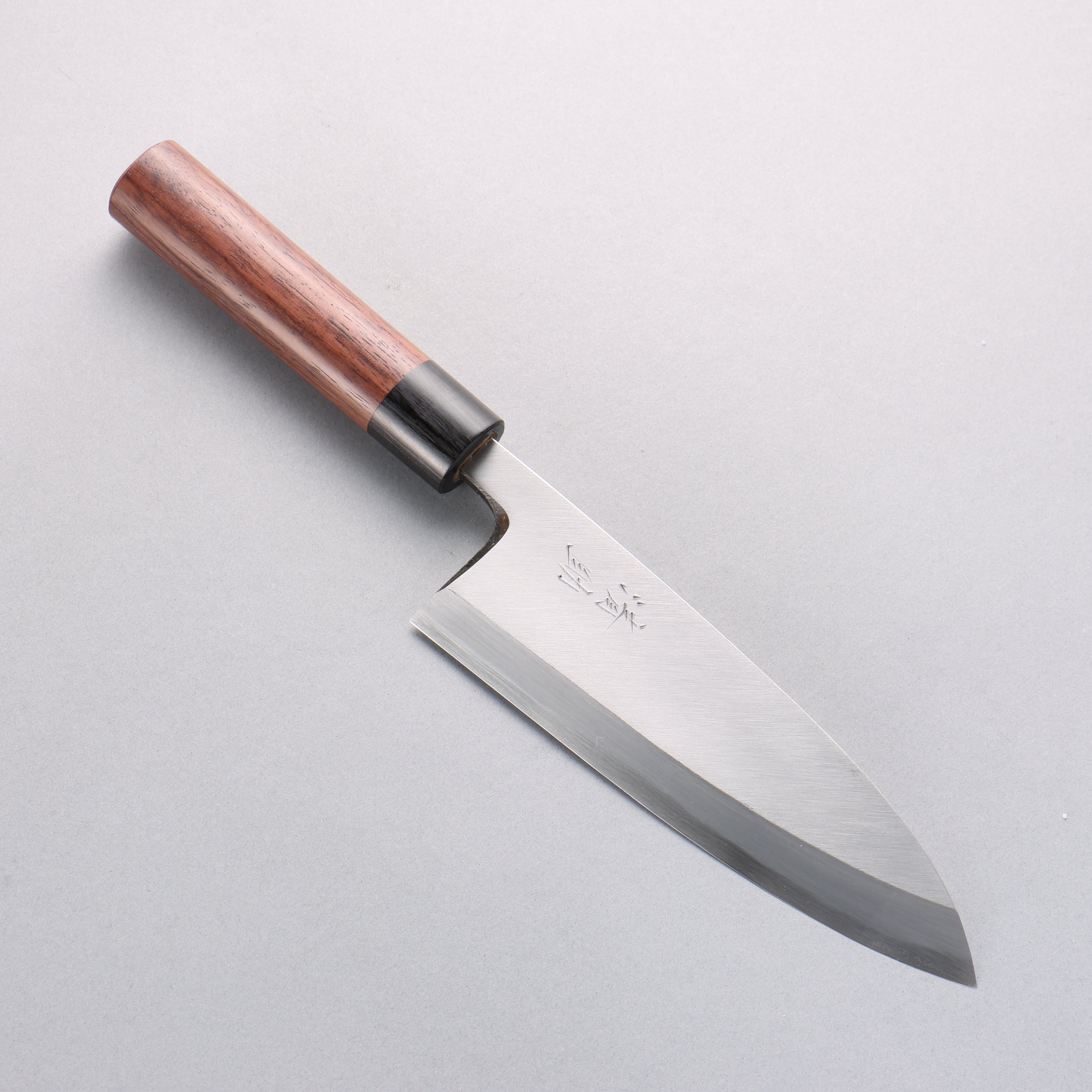 清助 白鋼 霞研 出刃 180mm 紫檀木 握把 - 清助刃物