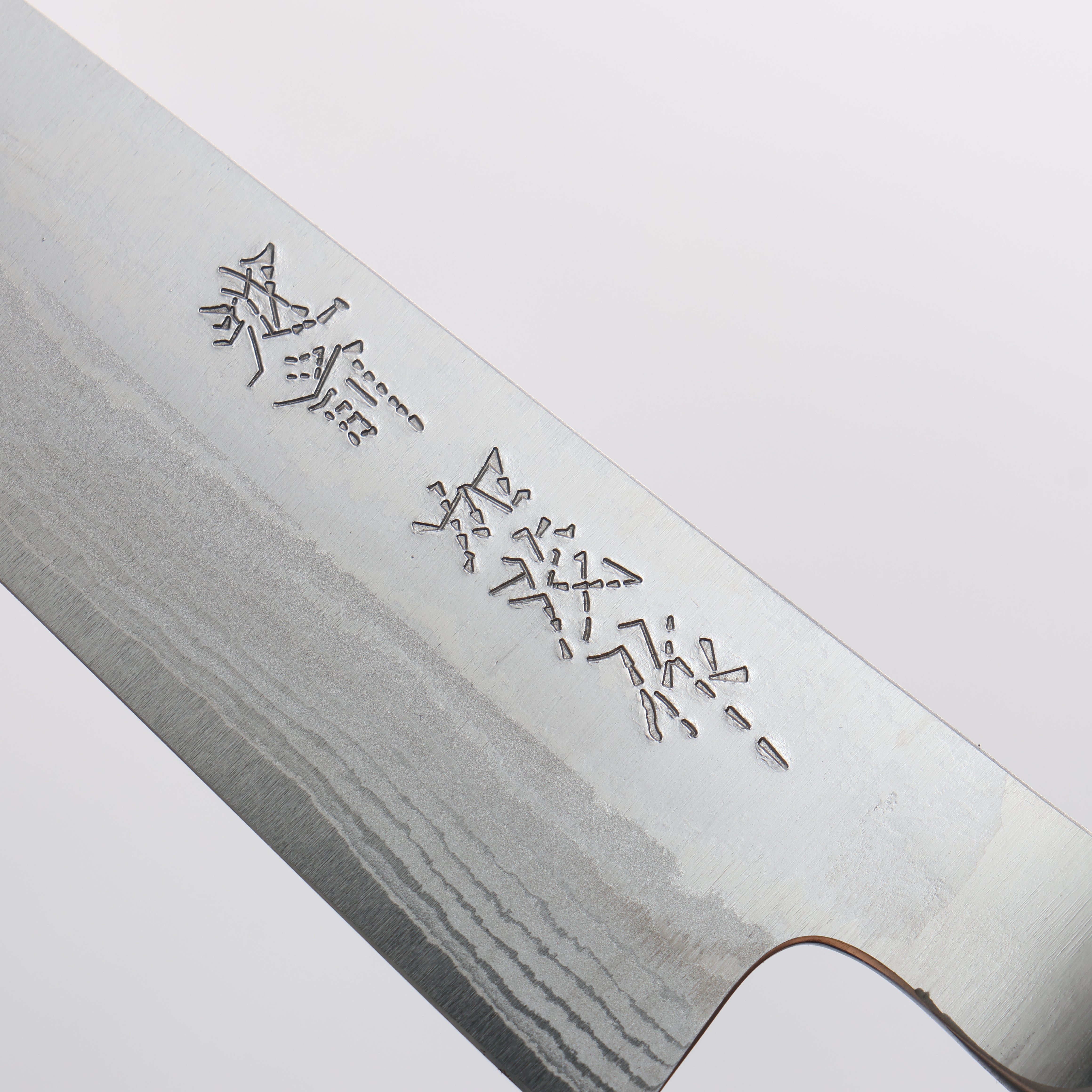 加茂刃物 VG10 大馬士革紋 多用途小刀 120mm 茶色合成木 握把 - 清助刃物