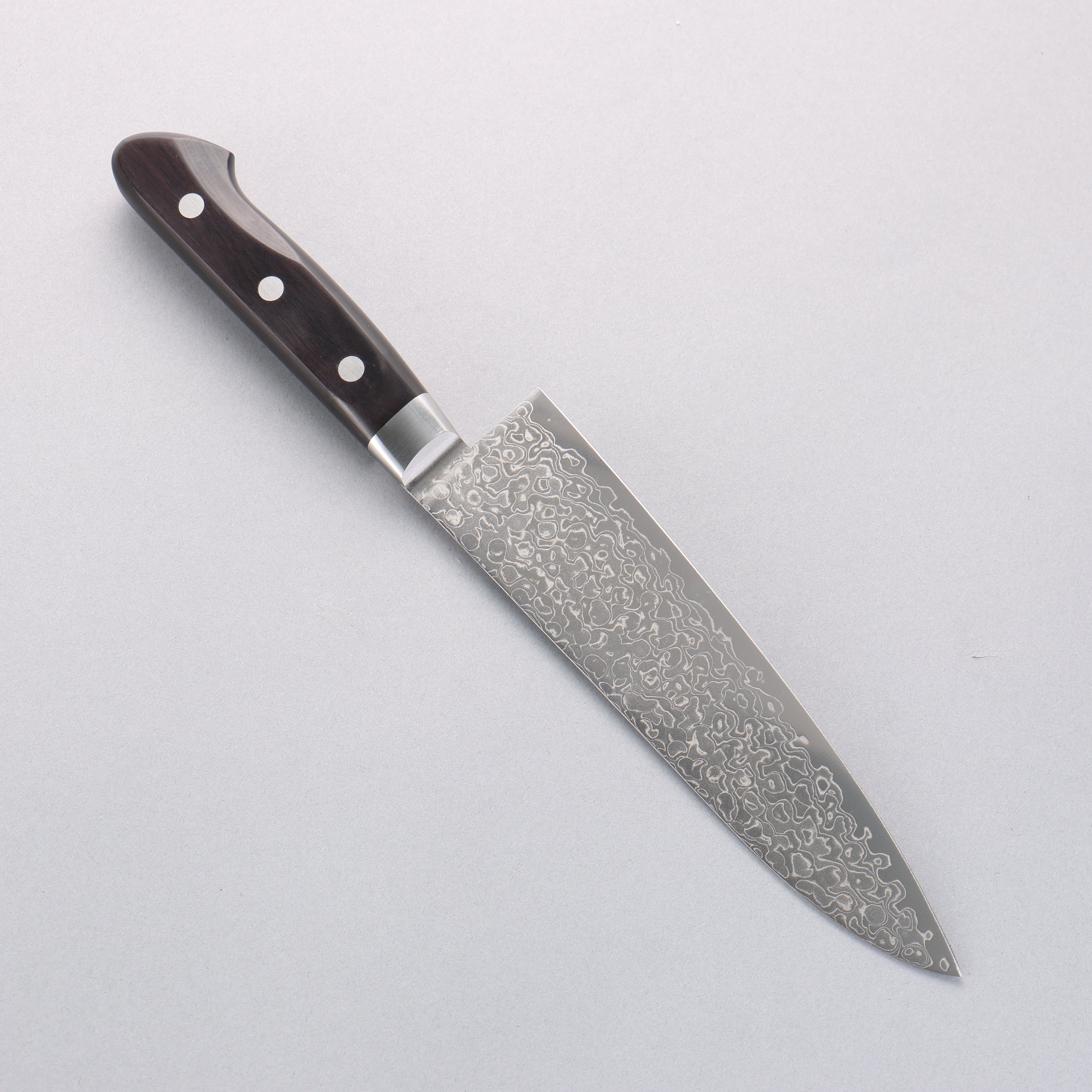 清助 AUS10 45層大馬士革紋 牛刀 180mm 黑合成木 握把 - 清助刃物