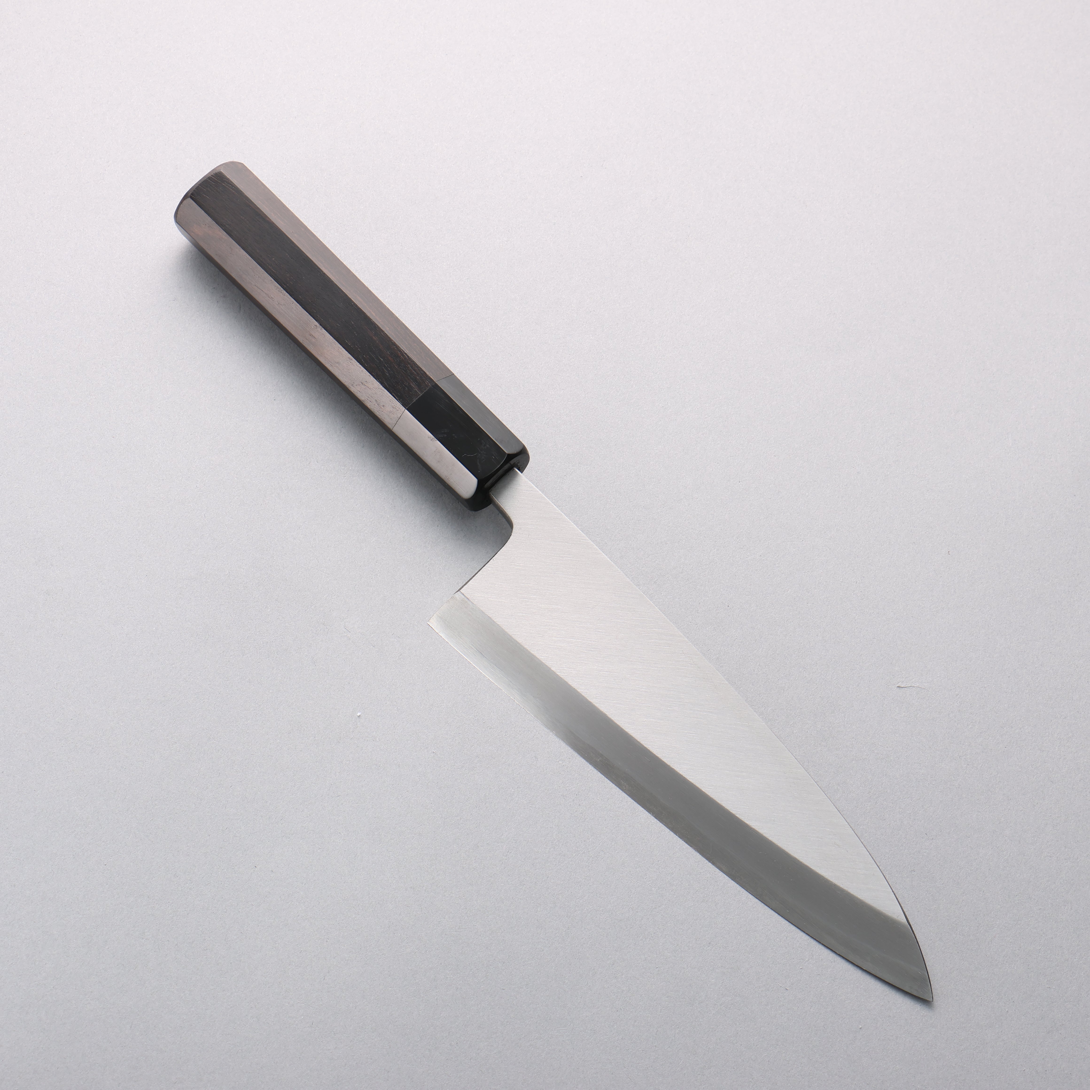 源 昭忠 青鋼二號 相出刃 180mm 黑檀 (口輪:黒水牛角) 握把 - 清助刃物
