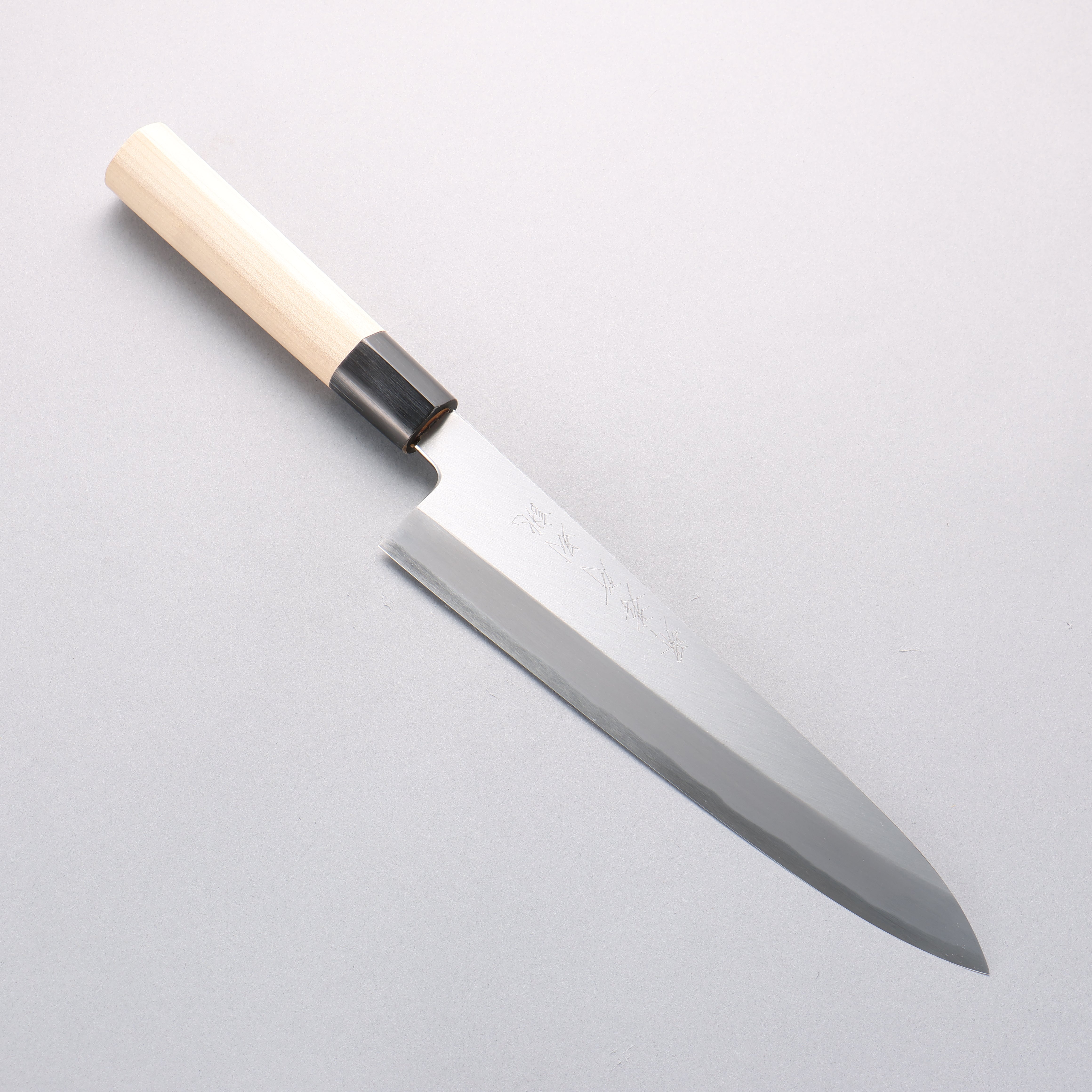 堺 孝行 特上 白鋼二號 牛刀 240mm 木蘭 握把 - 清助刃物