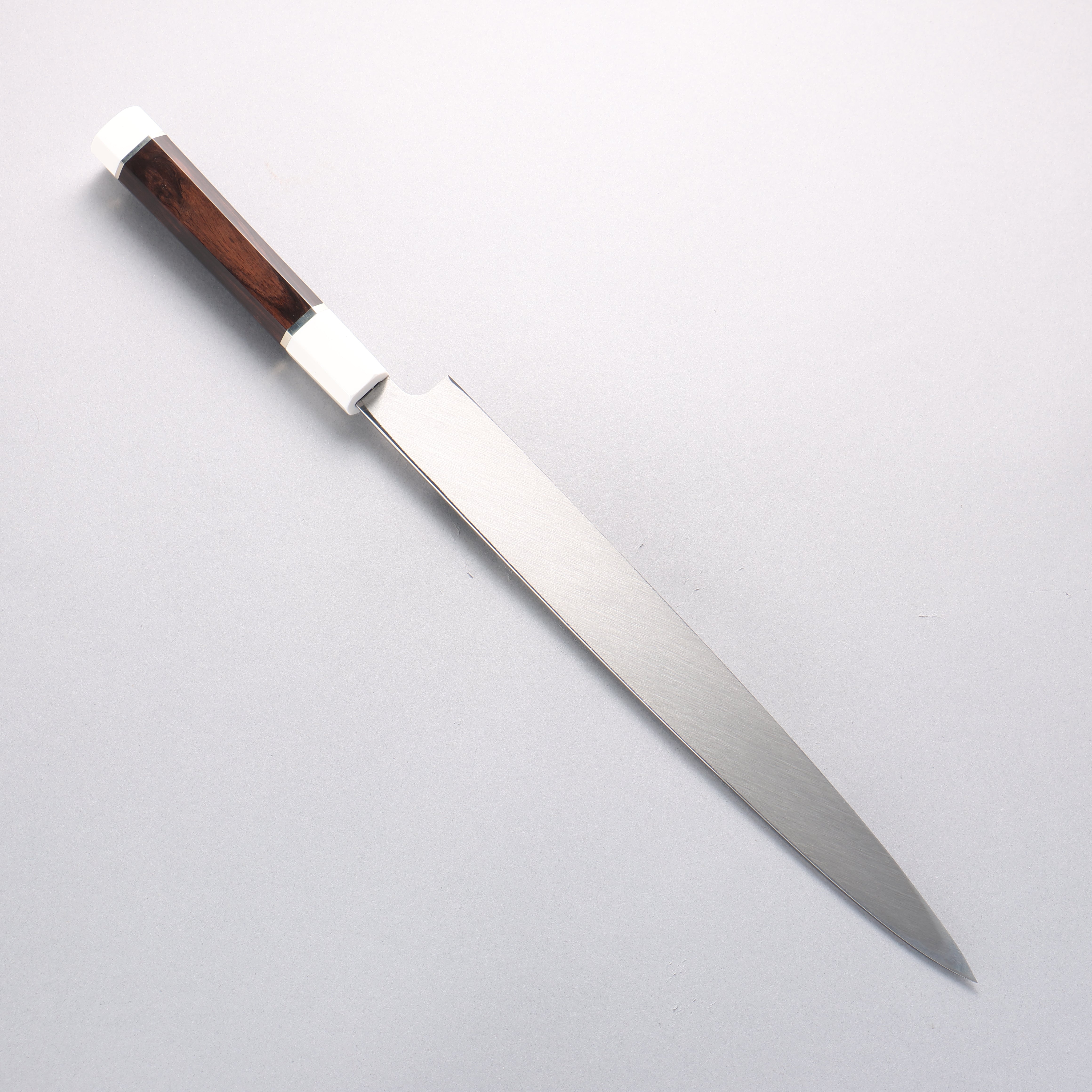 堺 孝行 銀龍 本燒 瑞典鋼 鏡面處理 柳刃 300mm 黑檀握把 附刀鞘 - 清助刃物