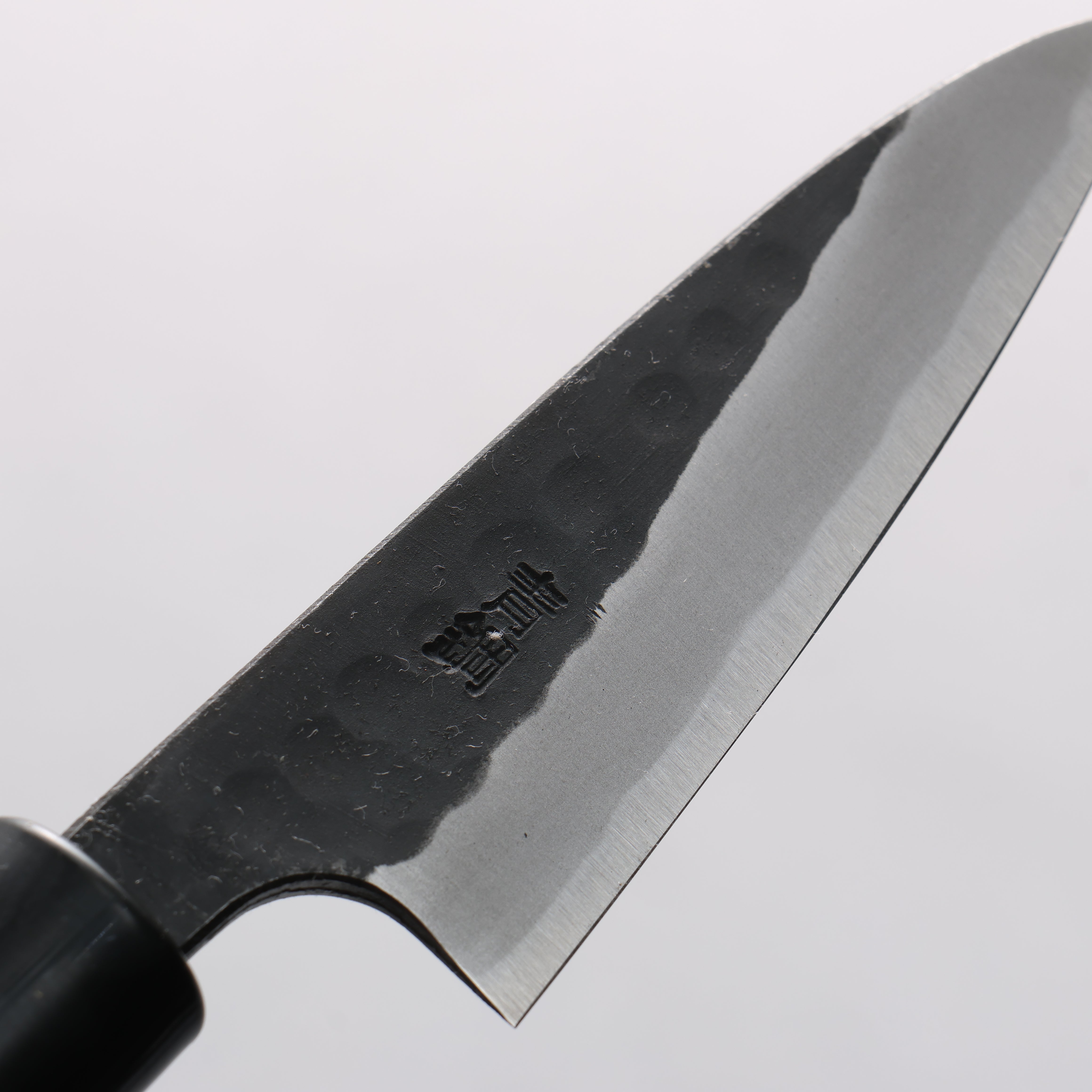 山本 直 安來青鋼 黑打 鎚目 削皮刀 90mm 核桃木 握把 - 清助刃物