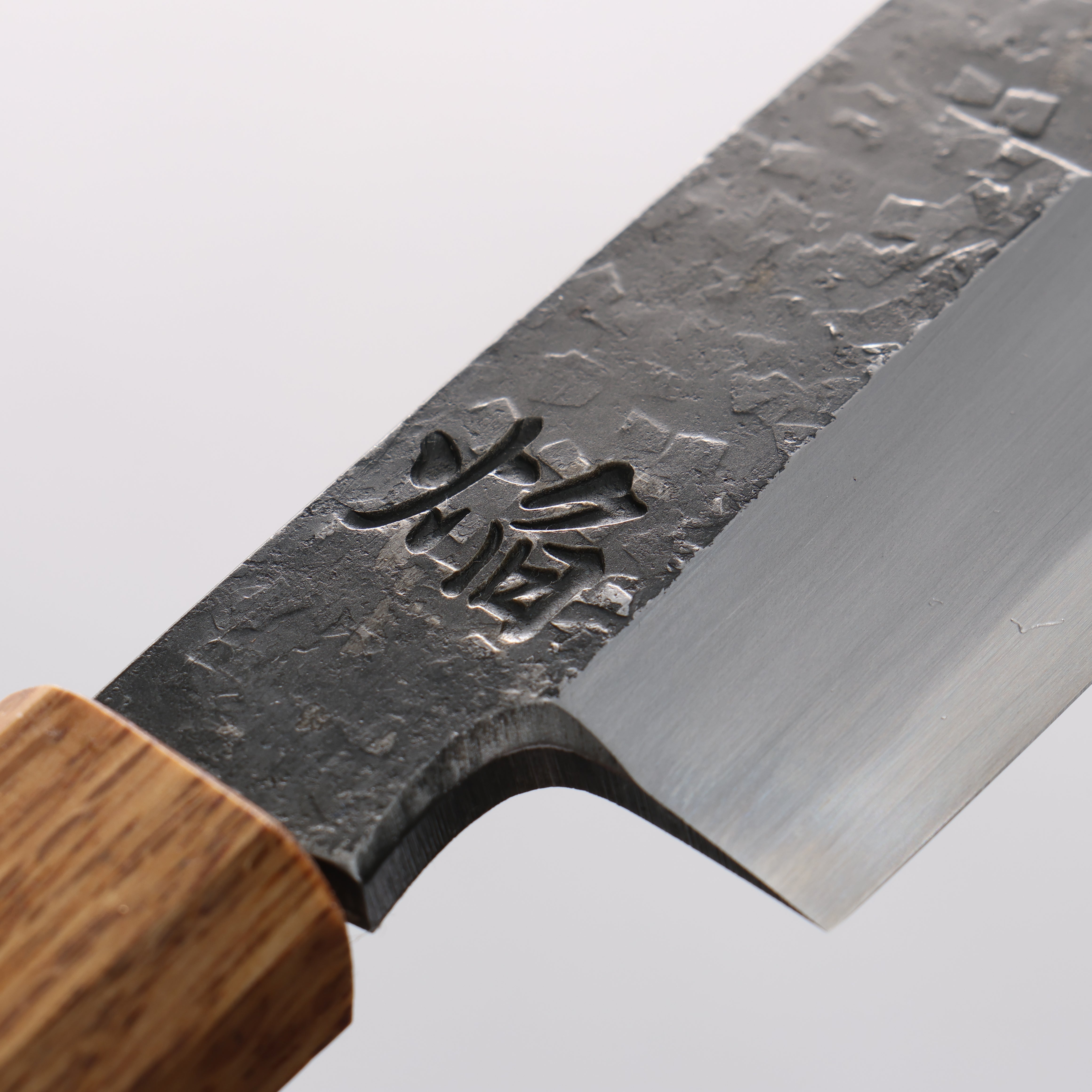 堺 孝行 焰紅蓮 青鋼二號 鎚目 黑打 柳刃 300mm 燒櫟木 握把 - 清助刃物