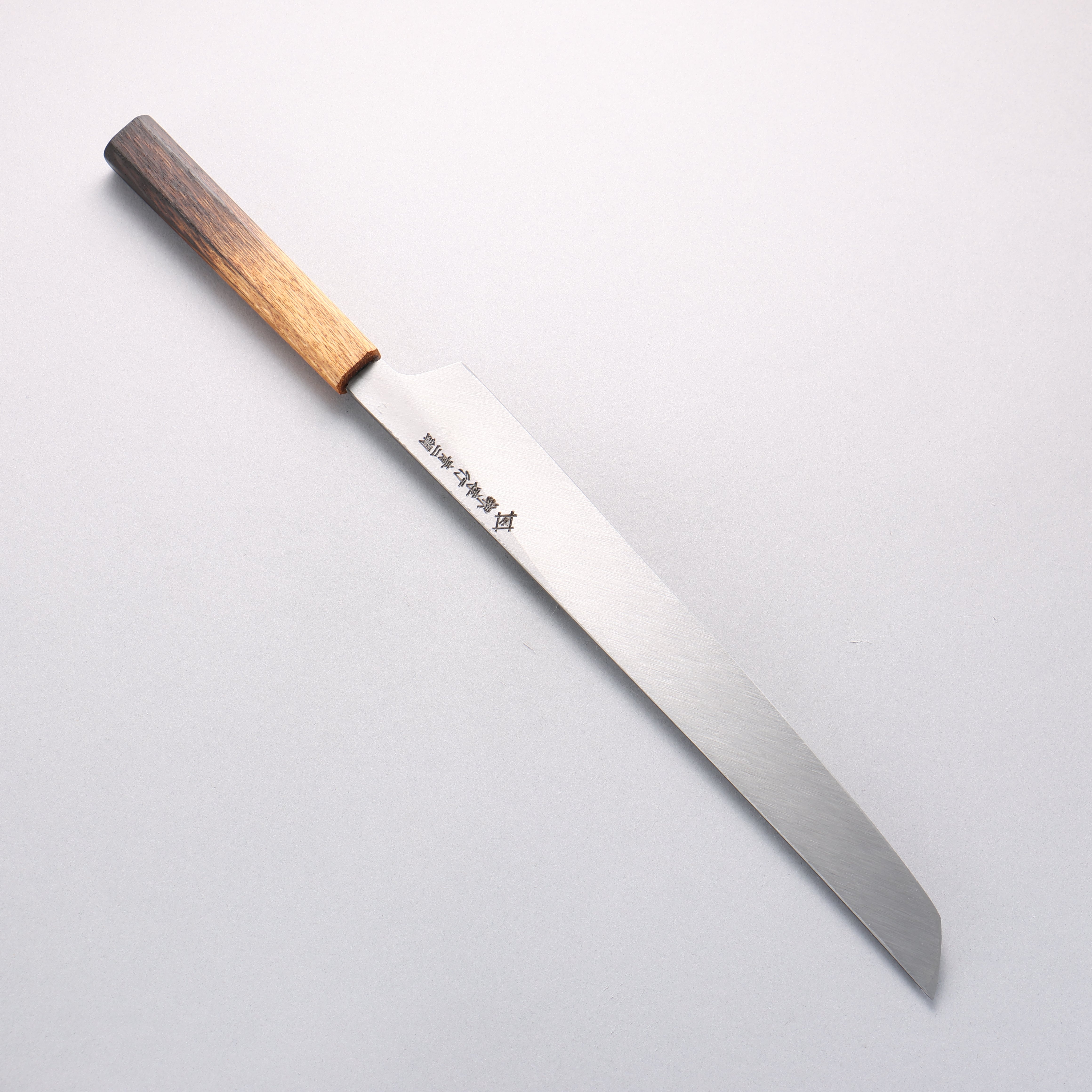 堺 孝行 焰紅蓮 玄武 青鋼二號 黑打 鎚目 先丸柳刃 300mm 燒櫟木 握把 - 清助刃物