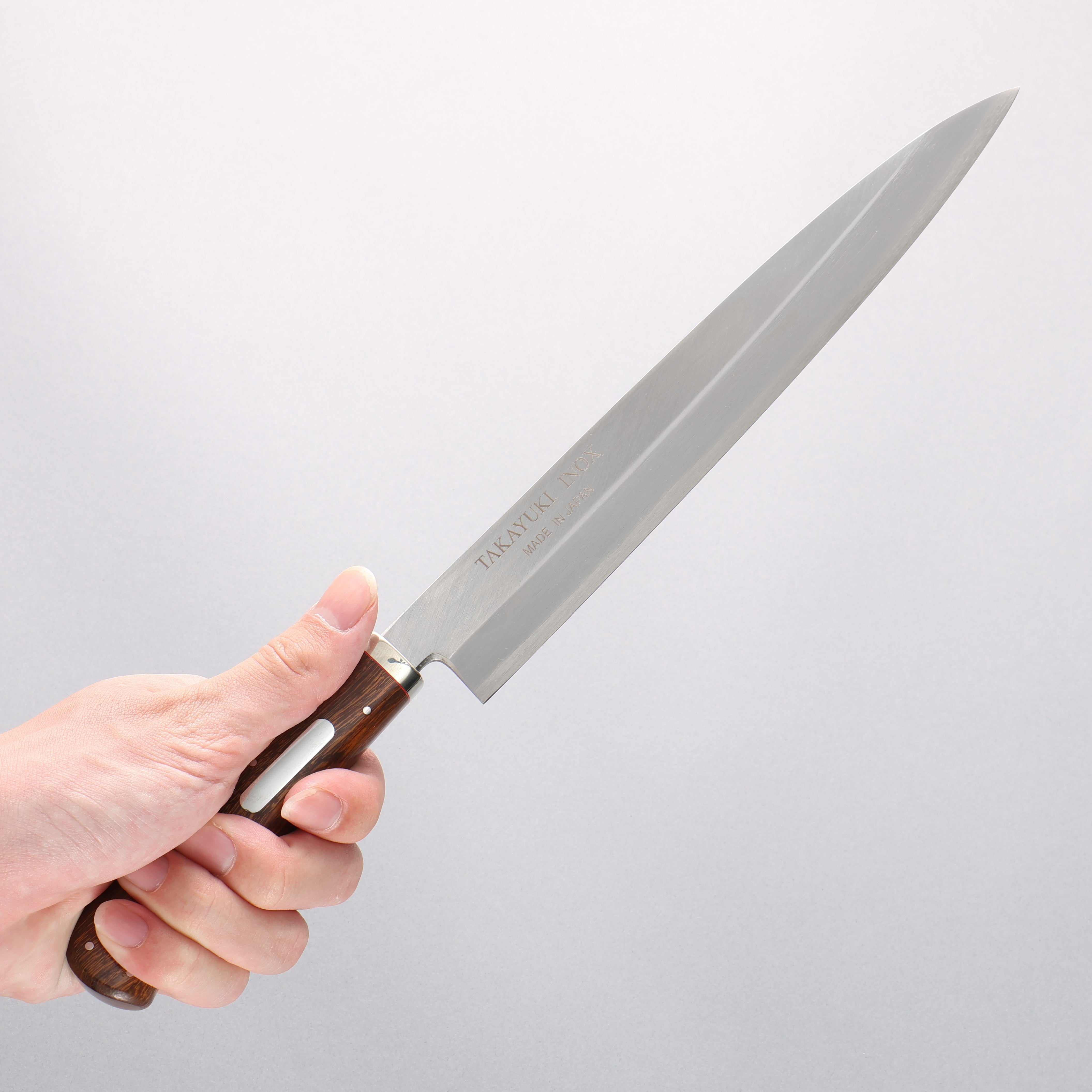 堺 孝行 INOX 鉬鋼 柳刃 沙漠鐵木(杉原型) 握把 - 清助刃物