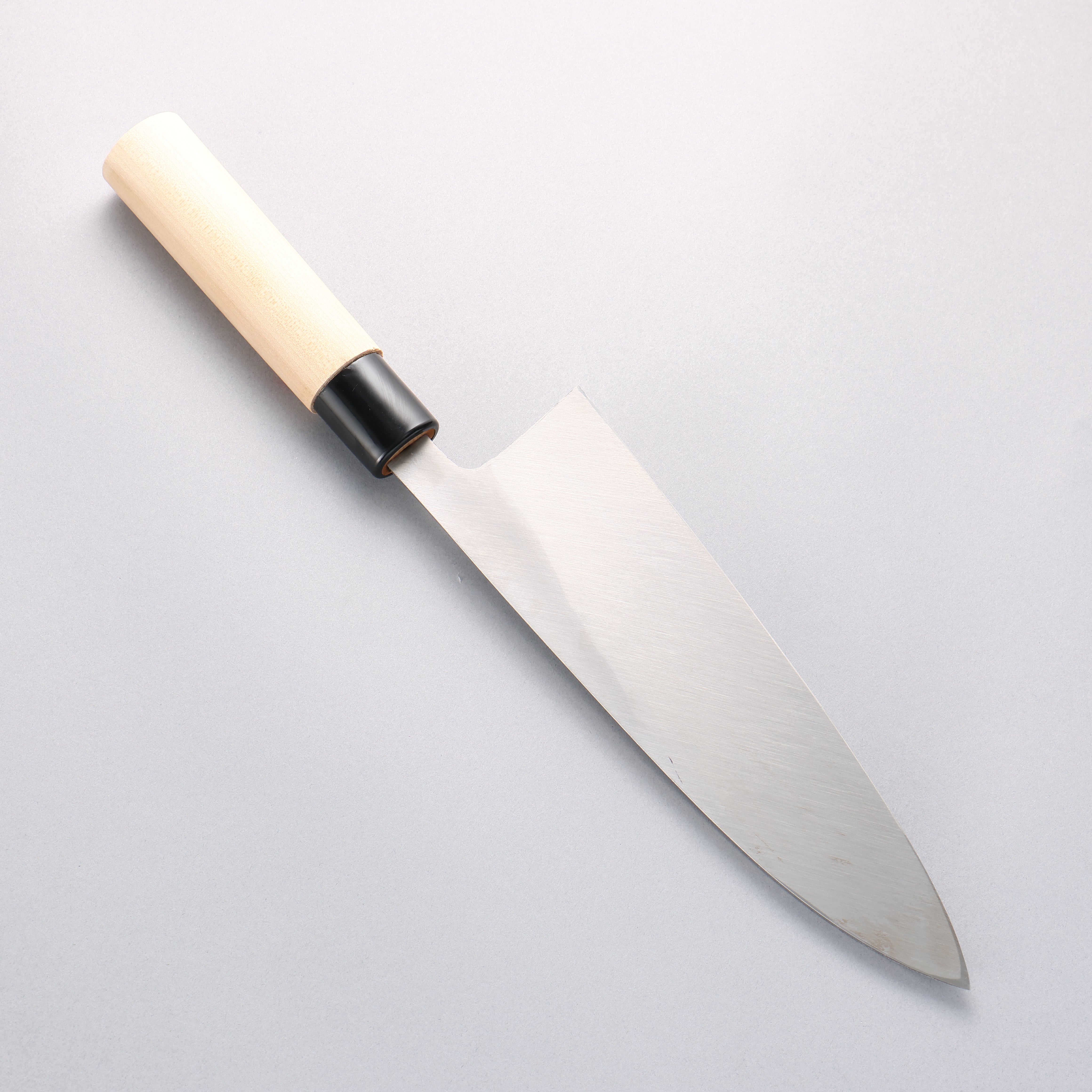 堺 孝行 霞研 白鋼 出刃 225mm 木蘭握把 - 清助刃物