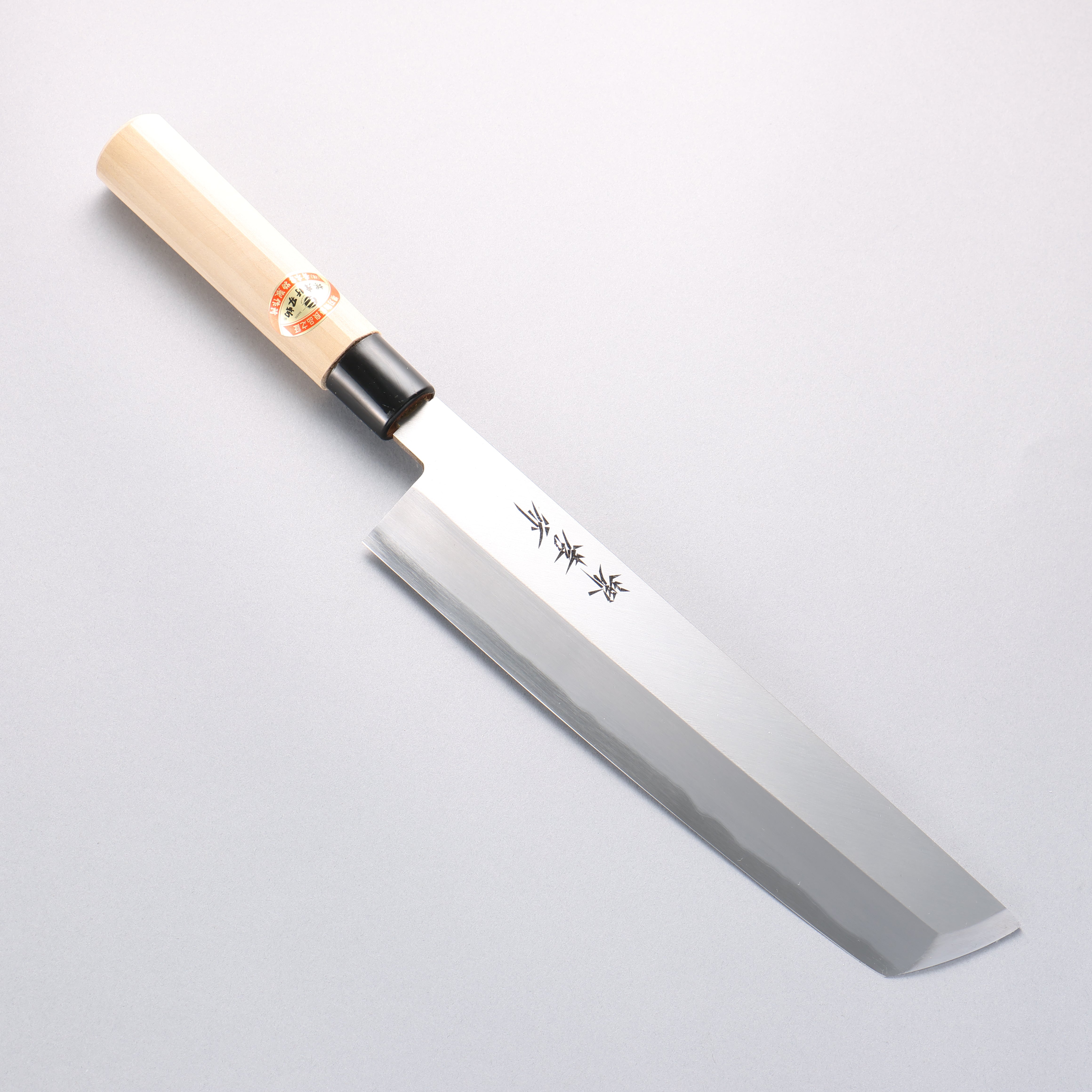 堺 孝行 霞研 白鋼 鱧(海鰻)切骨刀 270mm 木蘭握把 - 清助刃物