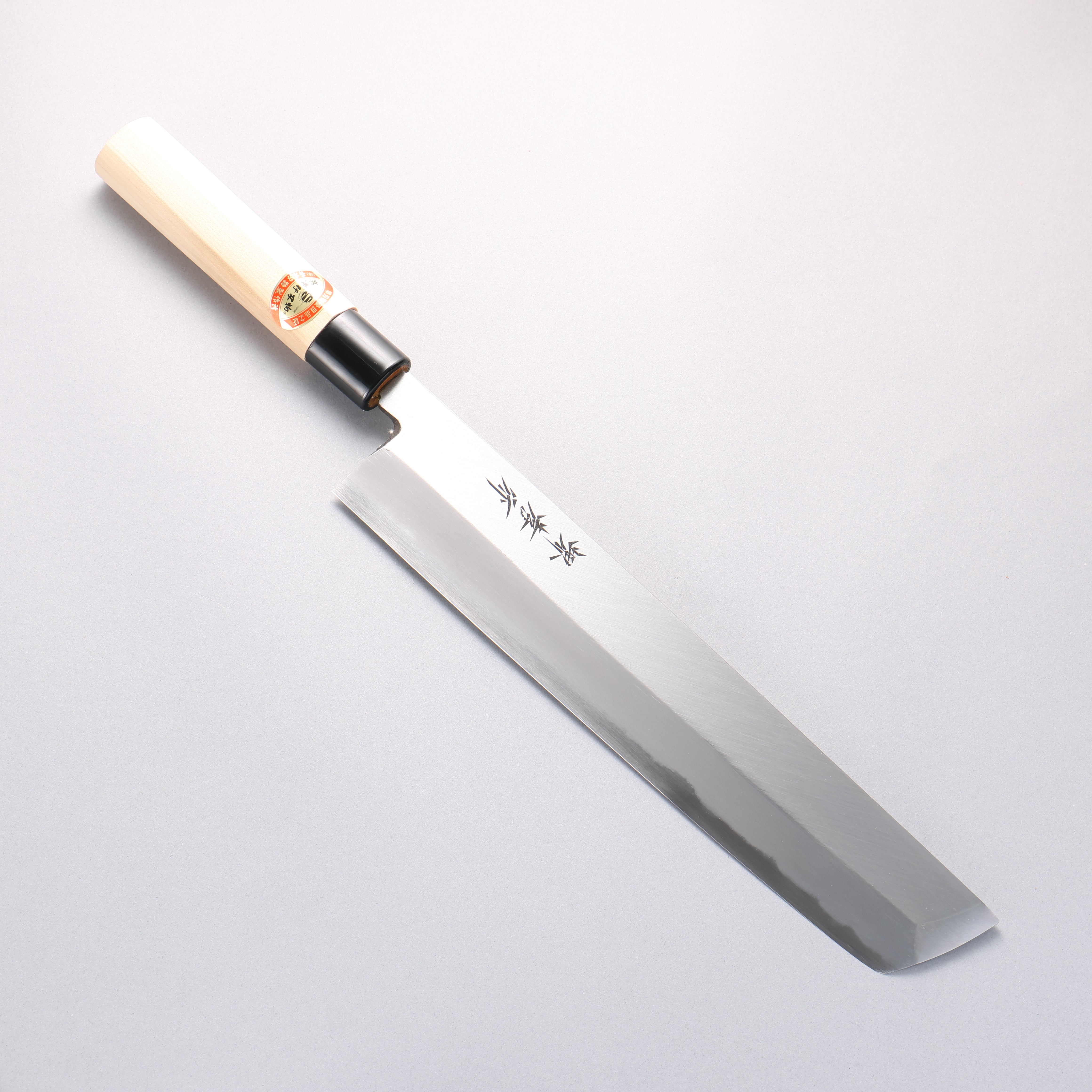 堺 孝行 霞研 白鋼 鱧(海鰻)切骨刀 300mm 木蘭握把 - 清助刃物