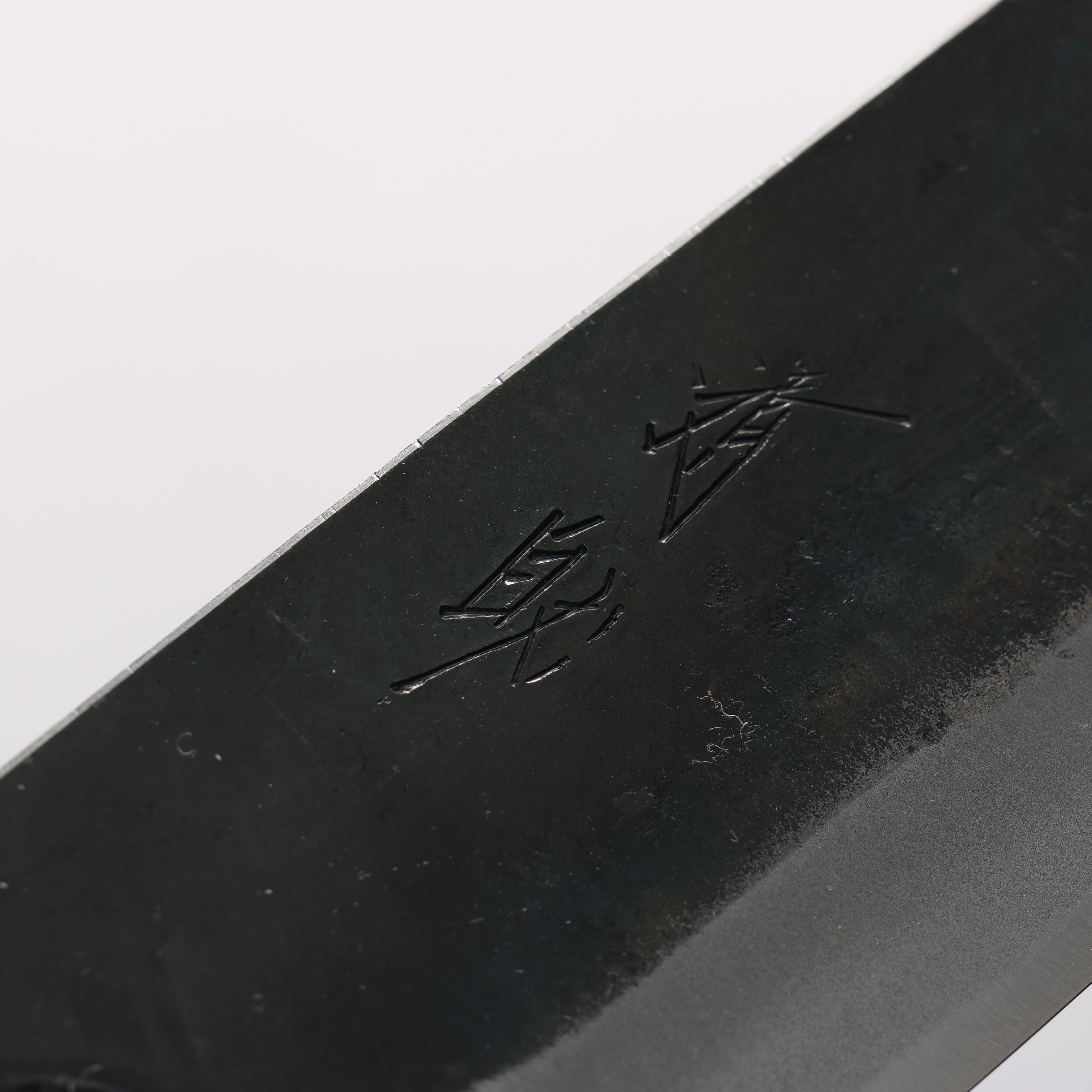 清助 青鋼一號 黑打 菜切 165mm 燒栗木(口輪:櫻花木) 握把 - 清助刃物