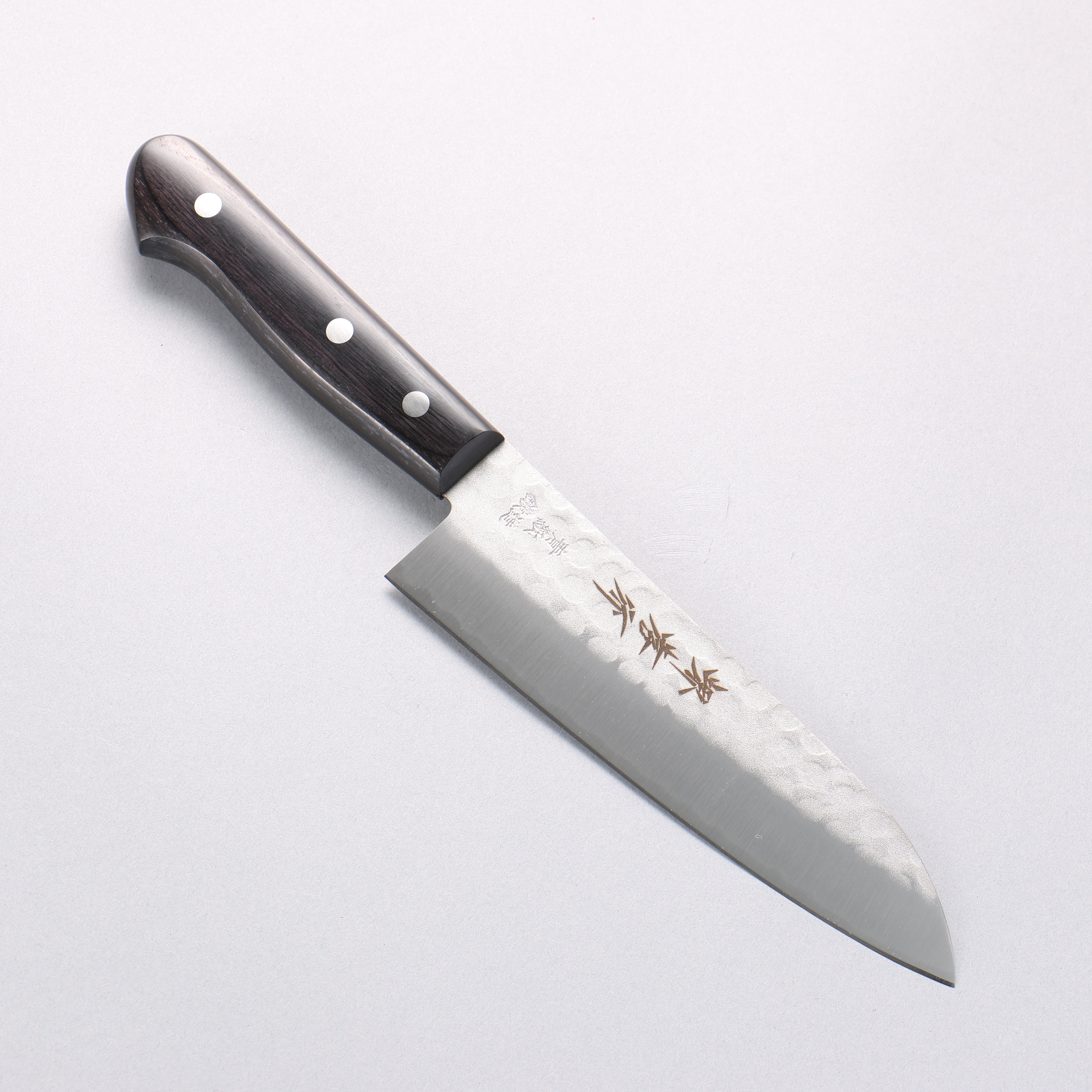 堺 孝行 青鋼 鎚目 3層 三德刀 165mm - 清助刃物
