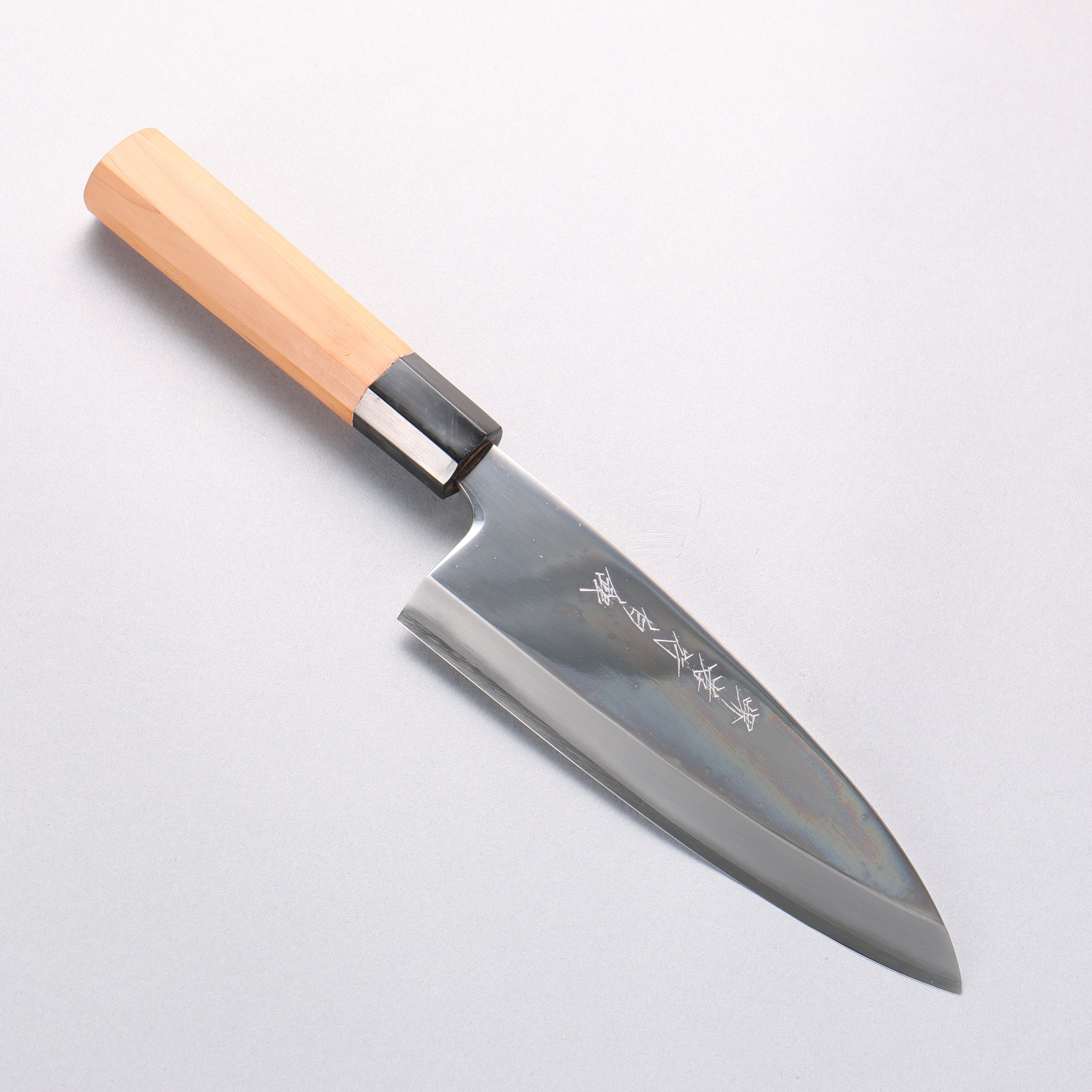 堺 孝行 白銀 INOX 鏡面處理 出刃 180mm 紫杉木 握把 - 清助刃物