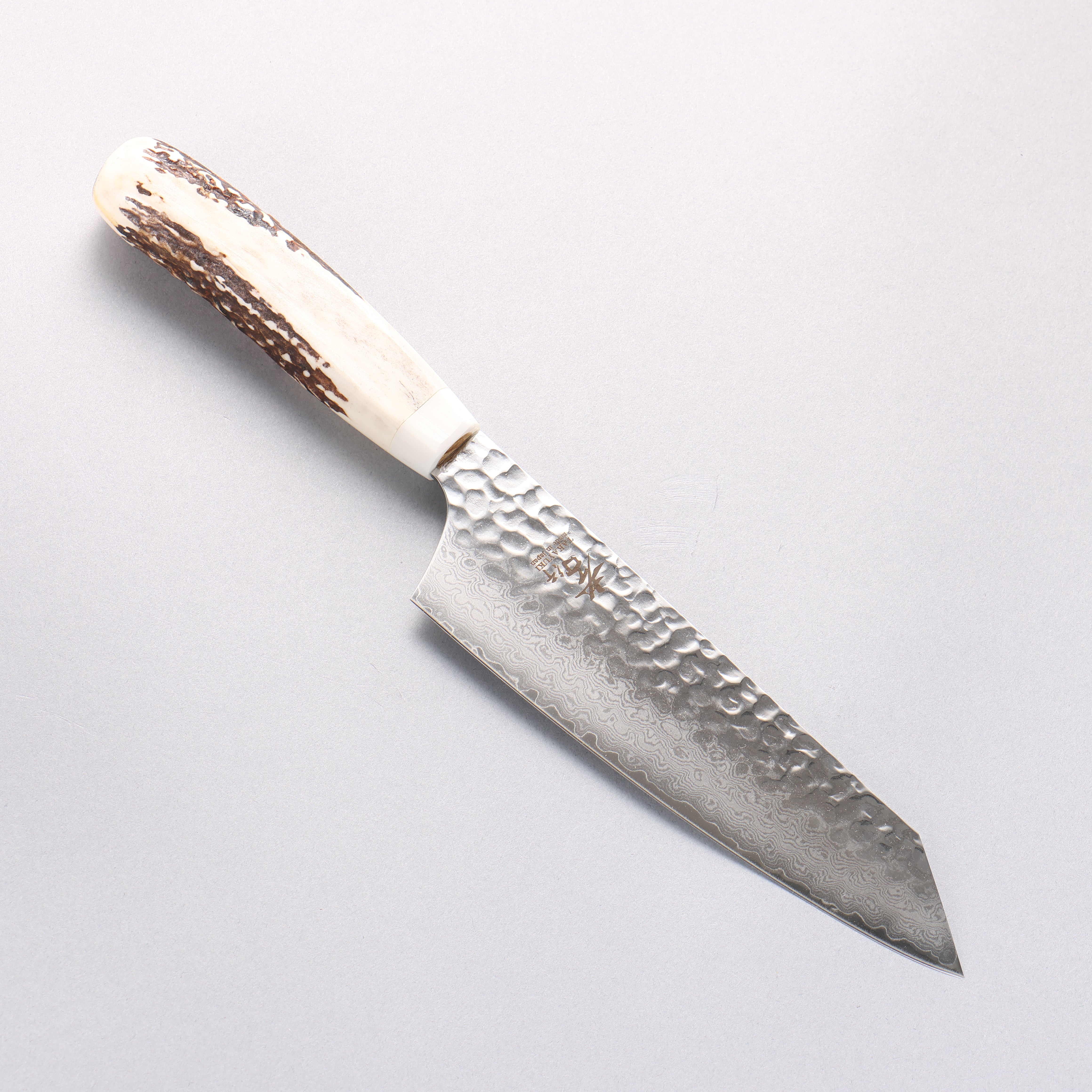 堺 孝行 VG10 33層大馬士革紋 劍型三德刀 160mm 牛骨 握把 附刀鞘 - 清助刃物