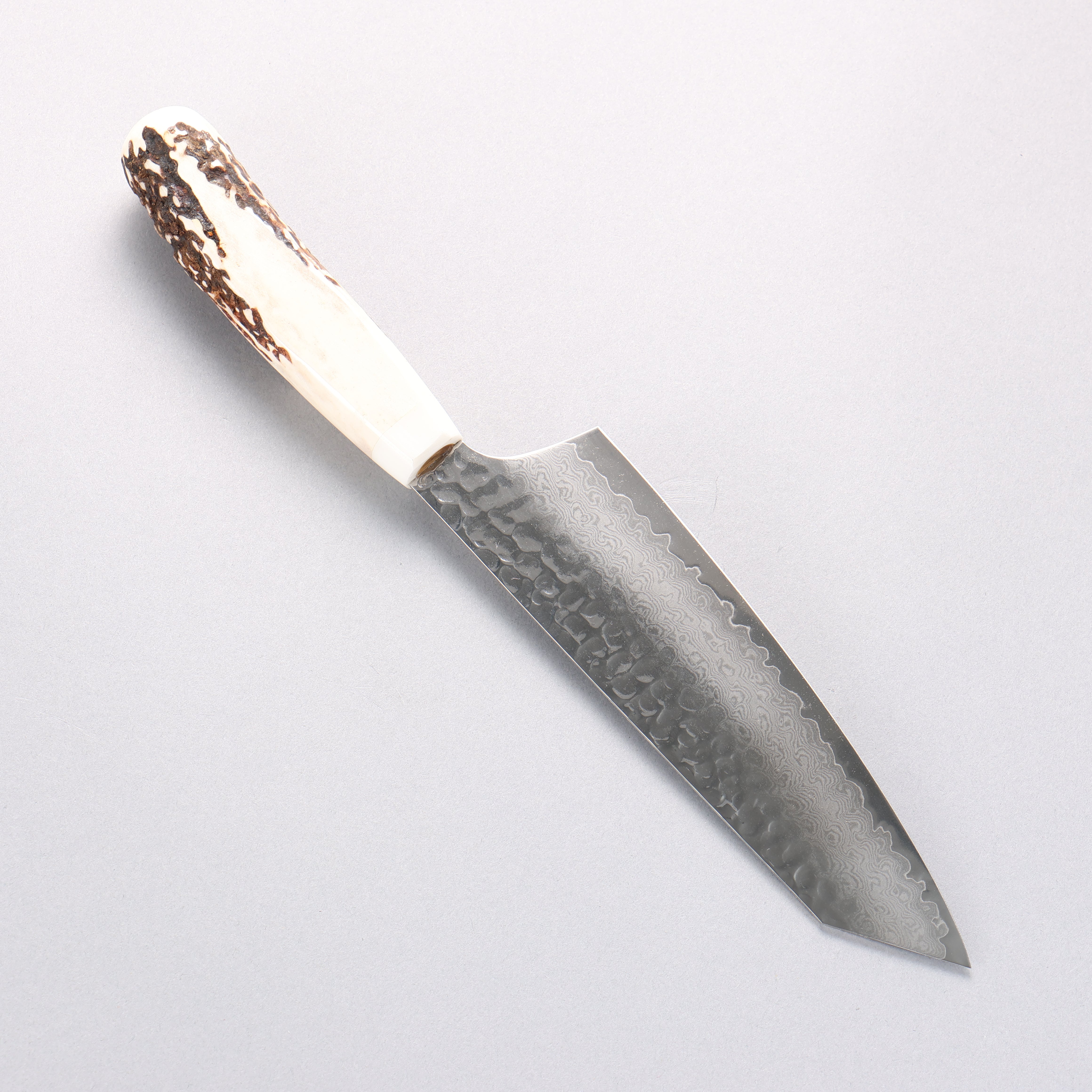 堺 孝行 VG10 33層大馬士革紋 劍型三德刀 160mm 牛骨 握把 附刀鞘 - 清助刃物