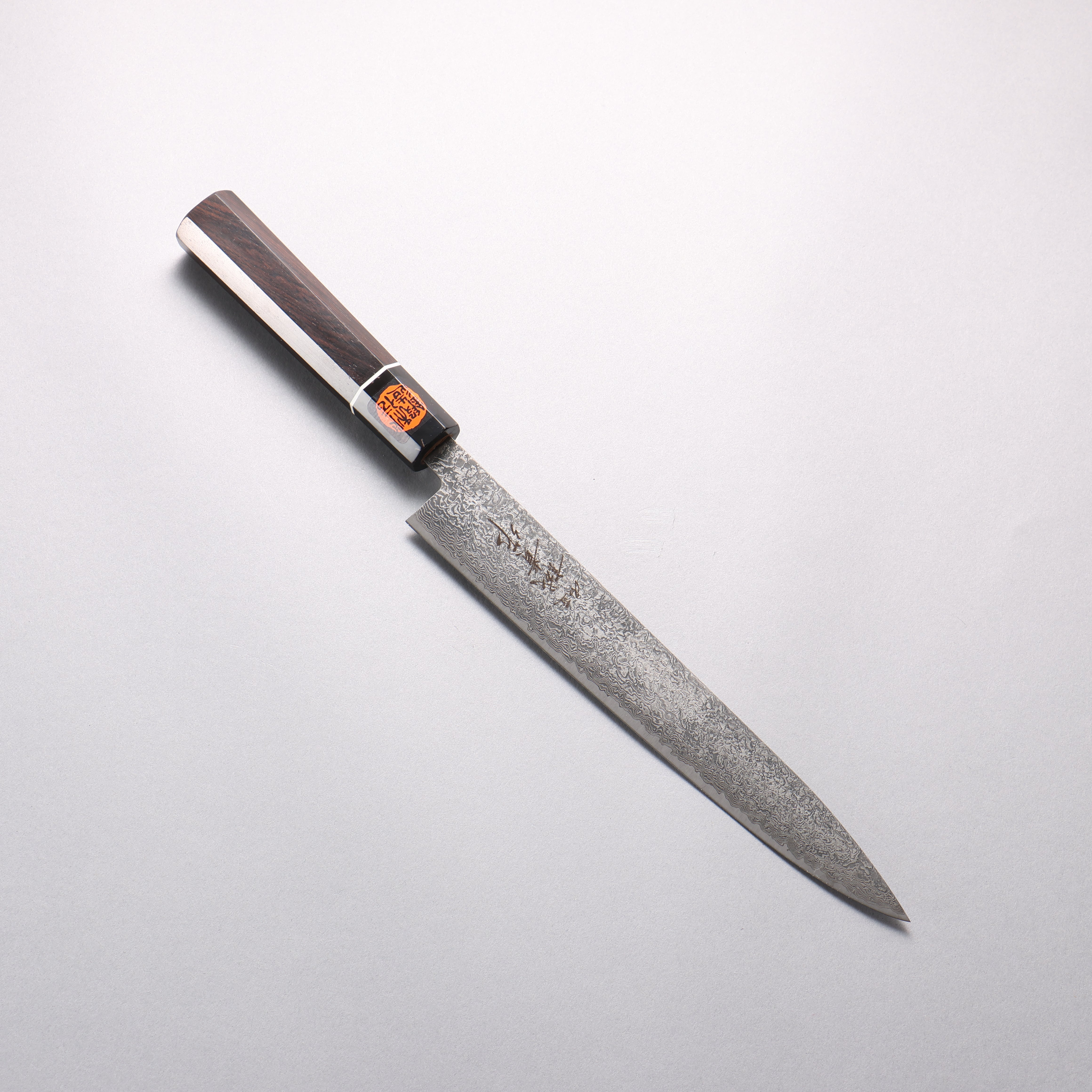 田中 誠貴 羽々斬 SG2 大馬士革紋 切片刀 240mm 黑檀 握把 - 清助刃物