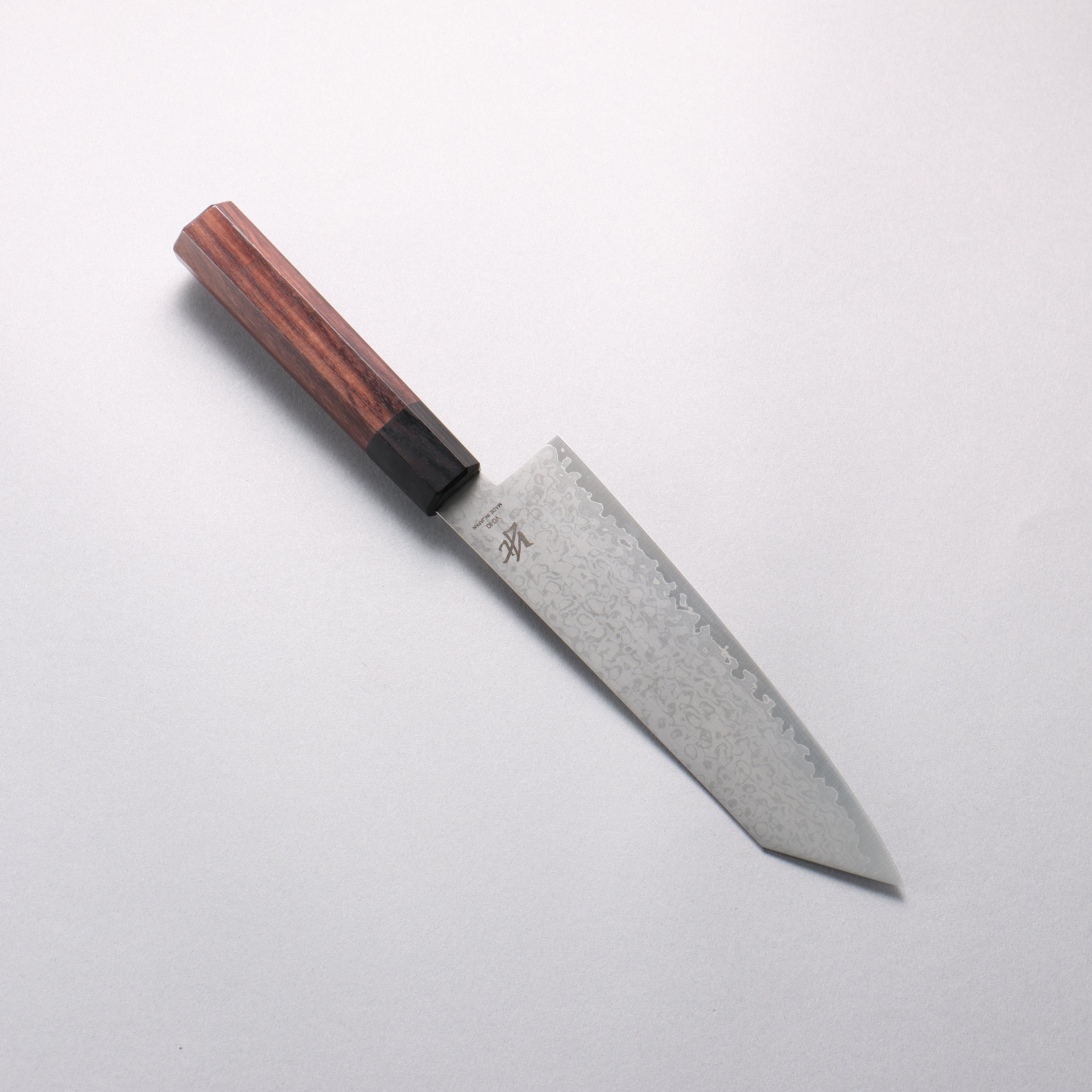 清助 VG10 8層大馬士革紋 切付三德刀 180mm 紫檀木(口輪:黑合成木) 握把 - 清助刃物