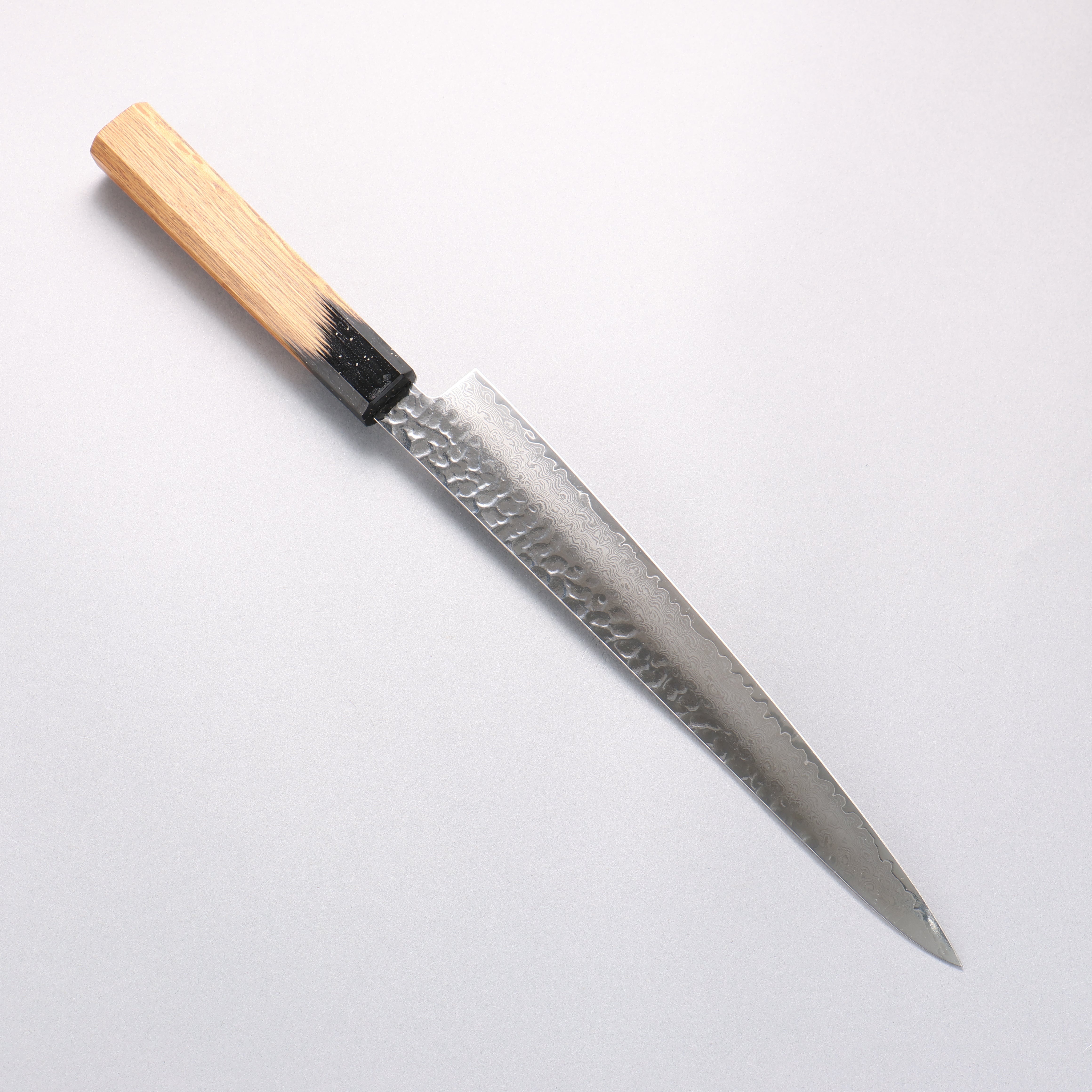 堺 孝行 VG10 33層大馬士革紋 筋引 240mm 櫟木漆塗(黑伸)握把 - 清助刃物
