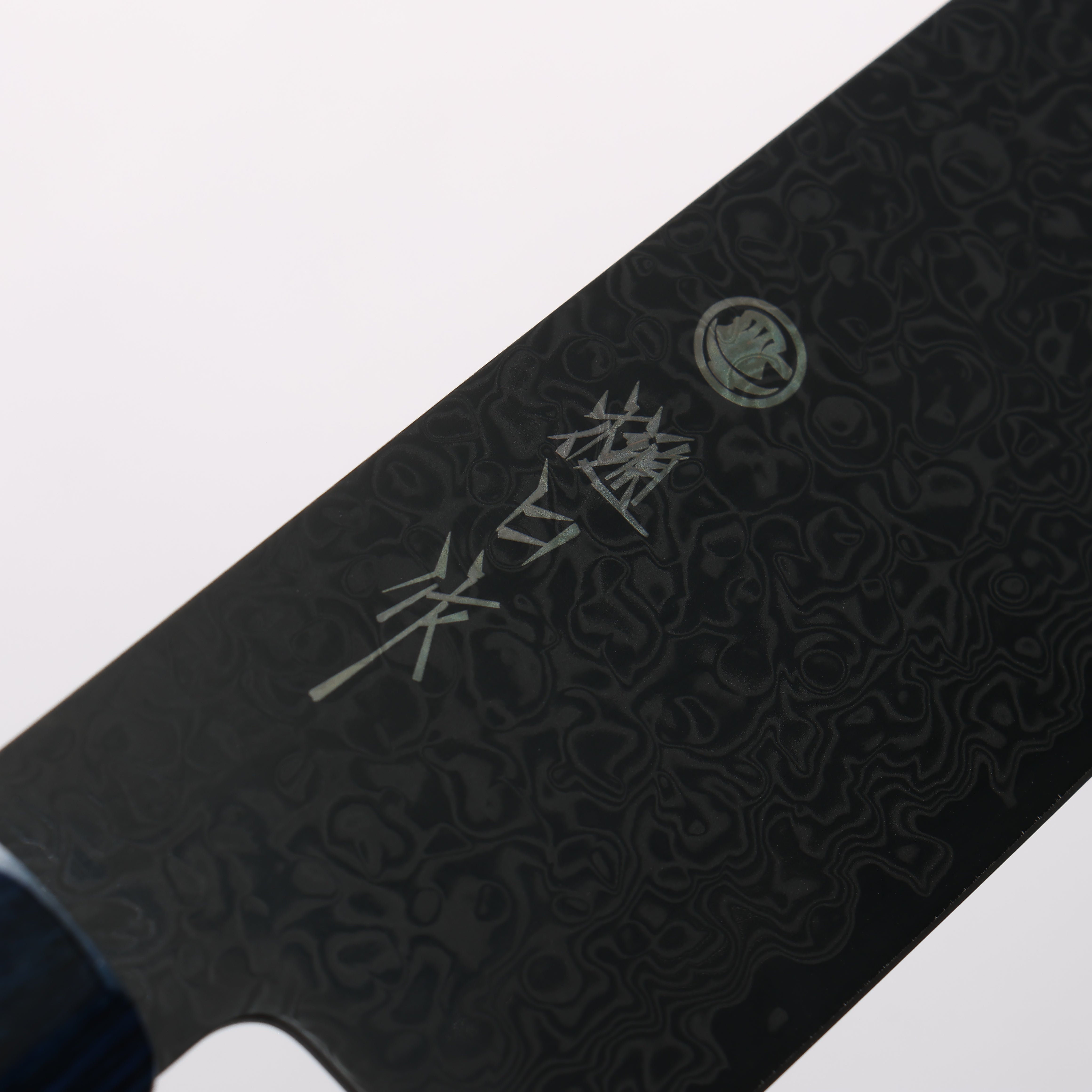 樋口 SG2 黑色大馬士革紋 切付三德刀 180mm 黑合成木 握把 - 清助刃物