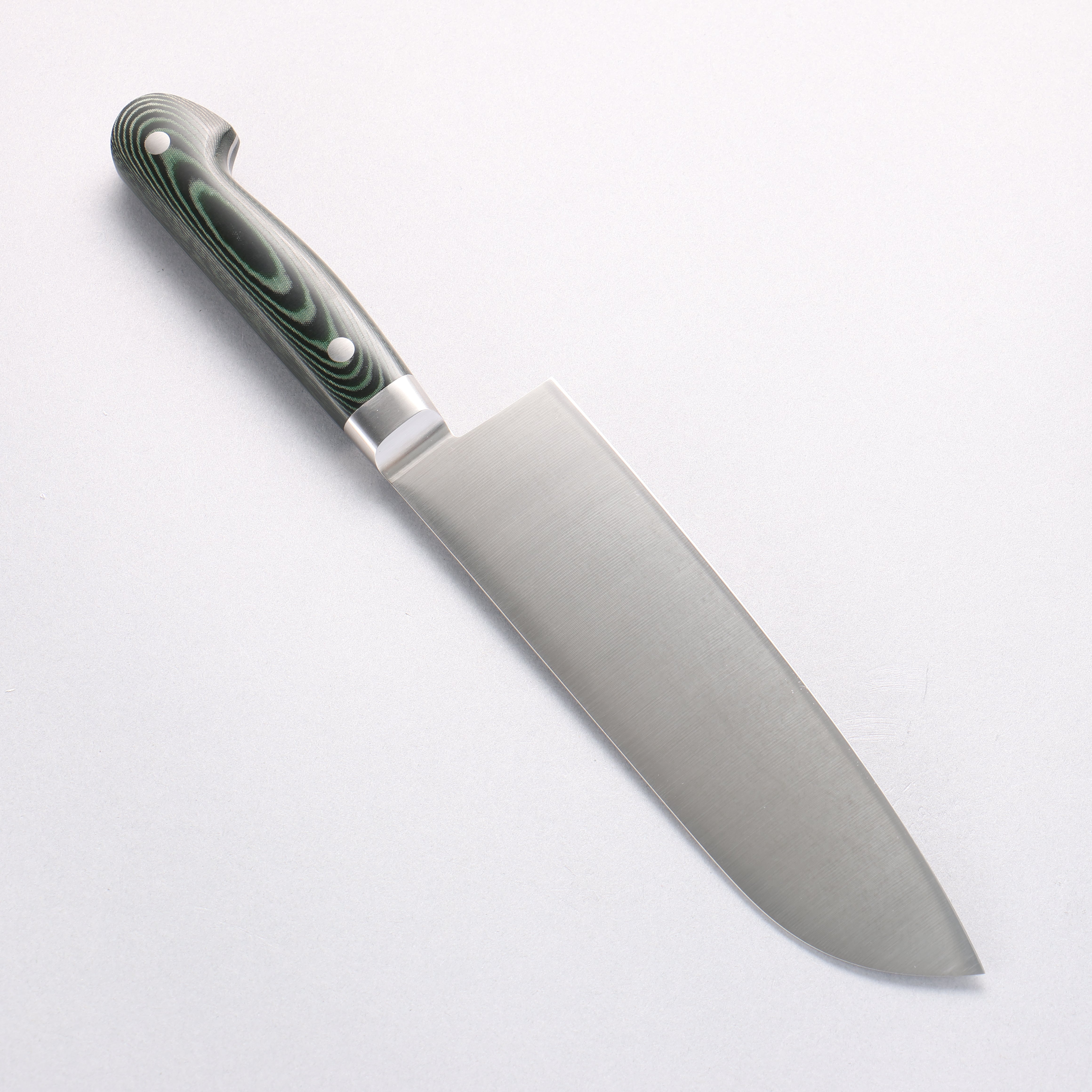 堺 孝行 大廚系列 大廚系列 瑞典鋼 三德刀 180mm 綠米卡塔(樹脂複合材料) 握把 - 清助刃物