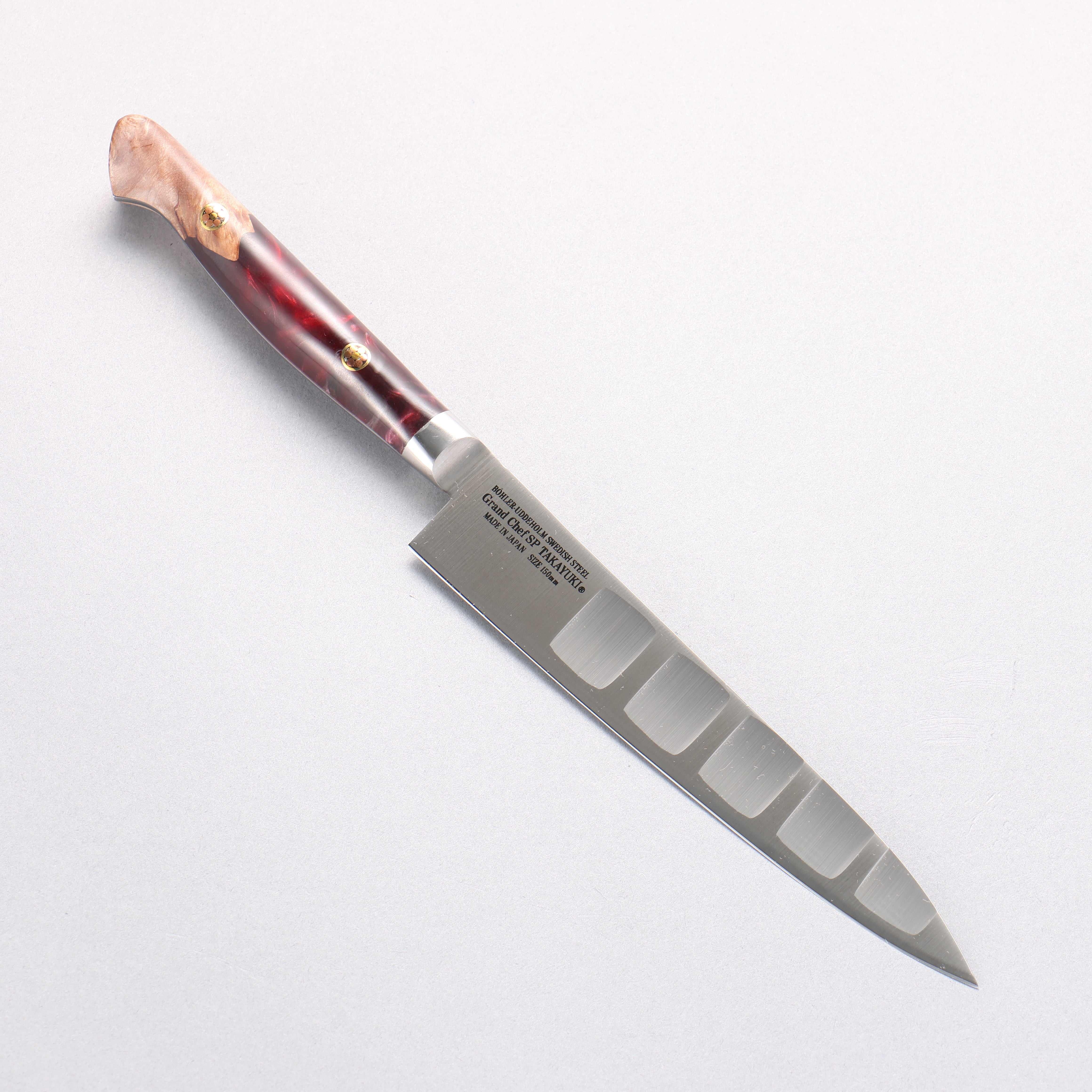 堺 孝行 大廚系列 SP 瑞典鋼 多用途小鮭魚刀 150mm SP Type III (火山) 握把 - 清助刃物