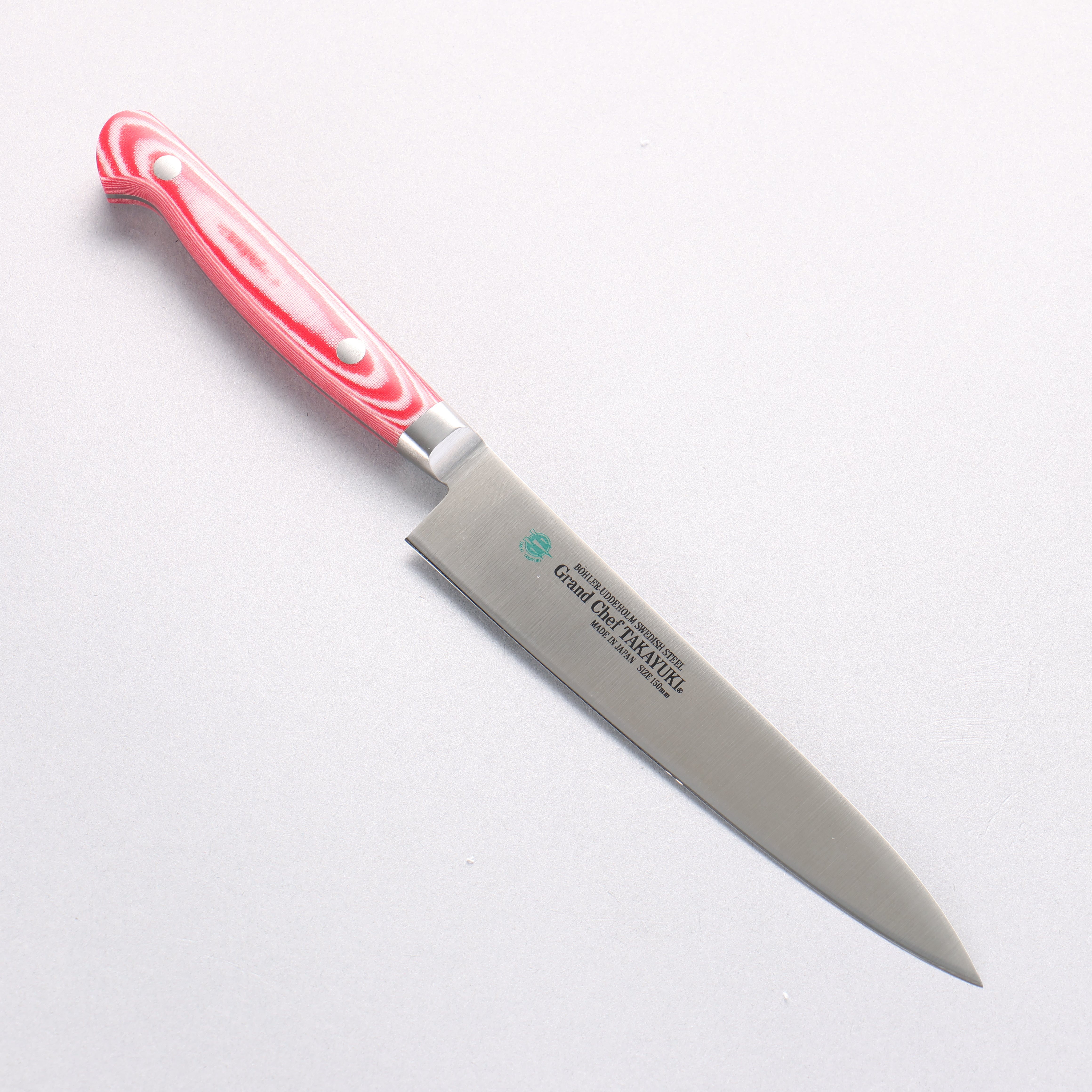 堺 孝行 大廚系列 大廚系列 瑞典鋼 多用途小刀 150mm 紅米卡塔(樹脂複合材料) 握把 - 清助刃物