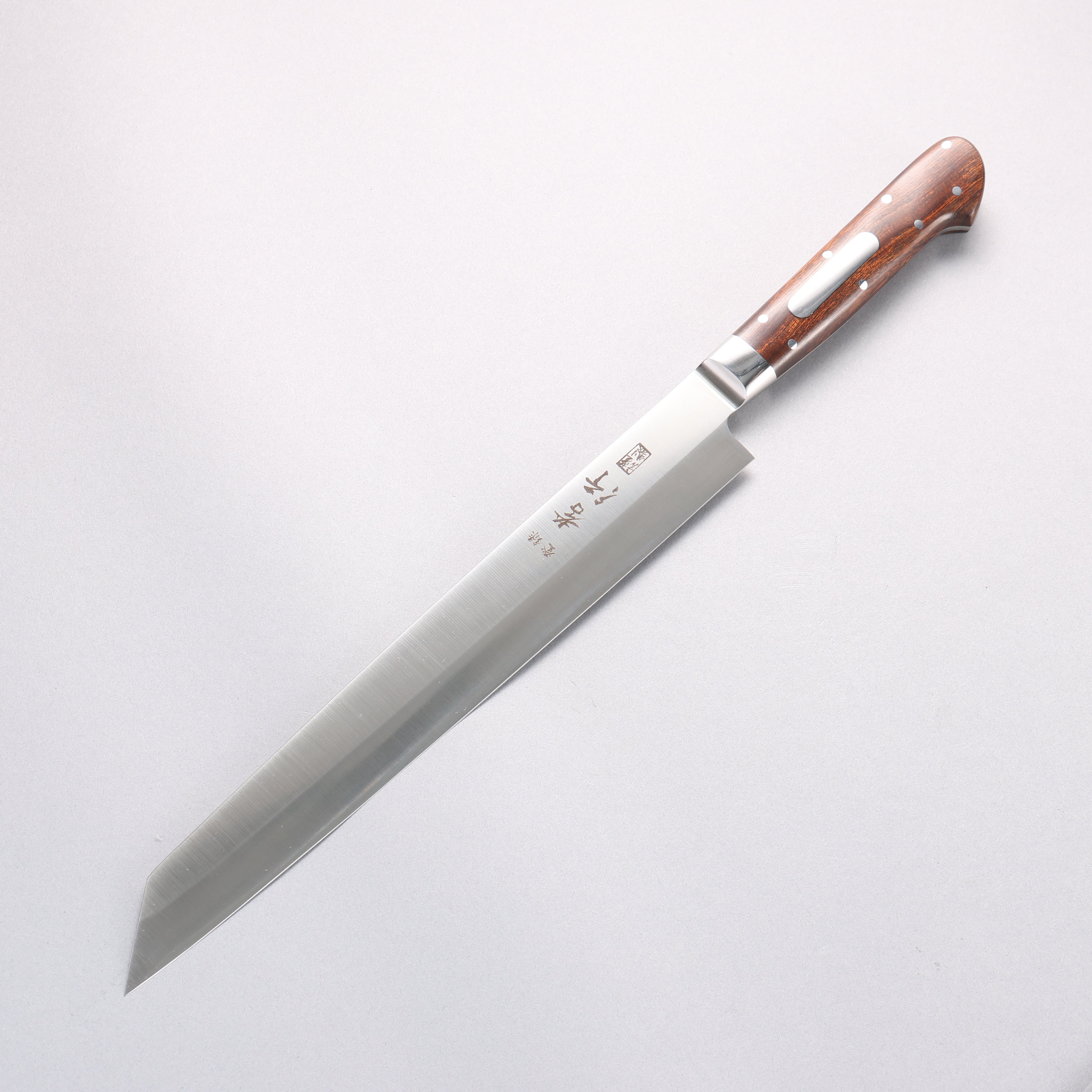 堺 孝行 大廚系列 【左撇子用】 瑞典鋼 切付柳刃 260mm 沙漠鐵木(杉原型) 握把 附刀鞘 - 清助刃物